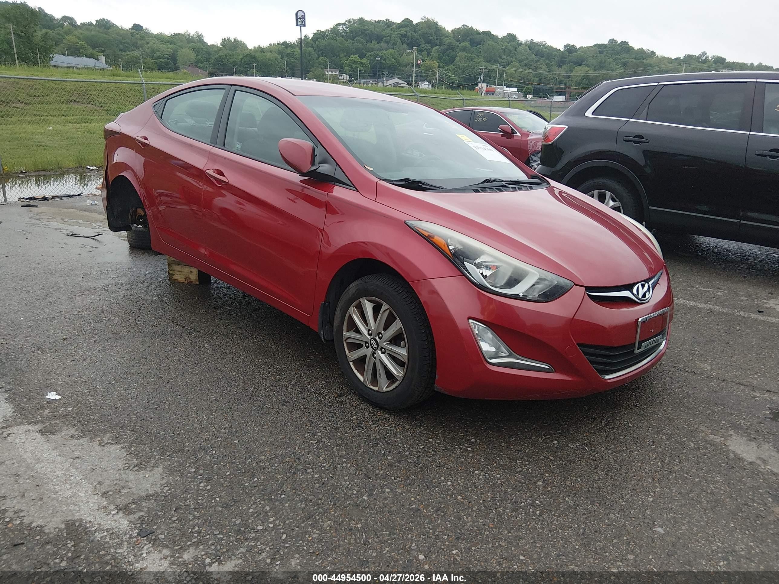 2015 Hyundai Elantra Se Burgundy vin: KMHDH4AEXFU225633