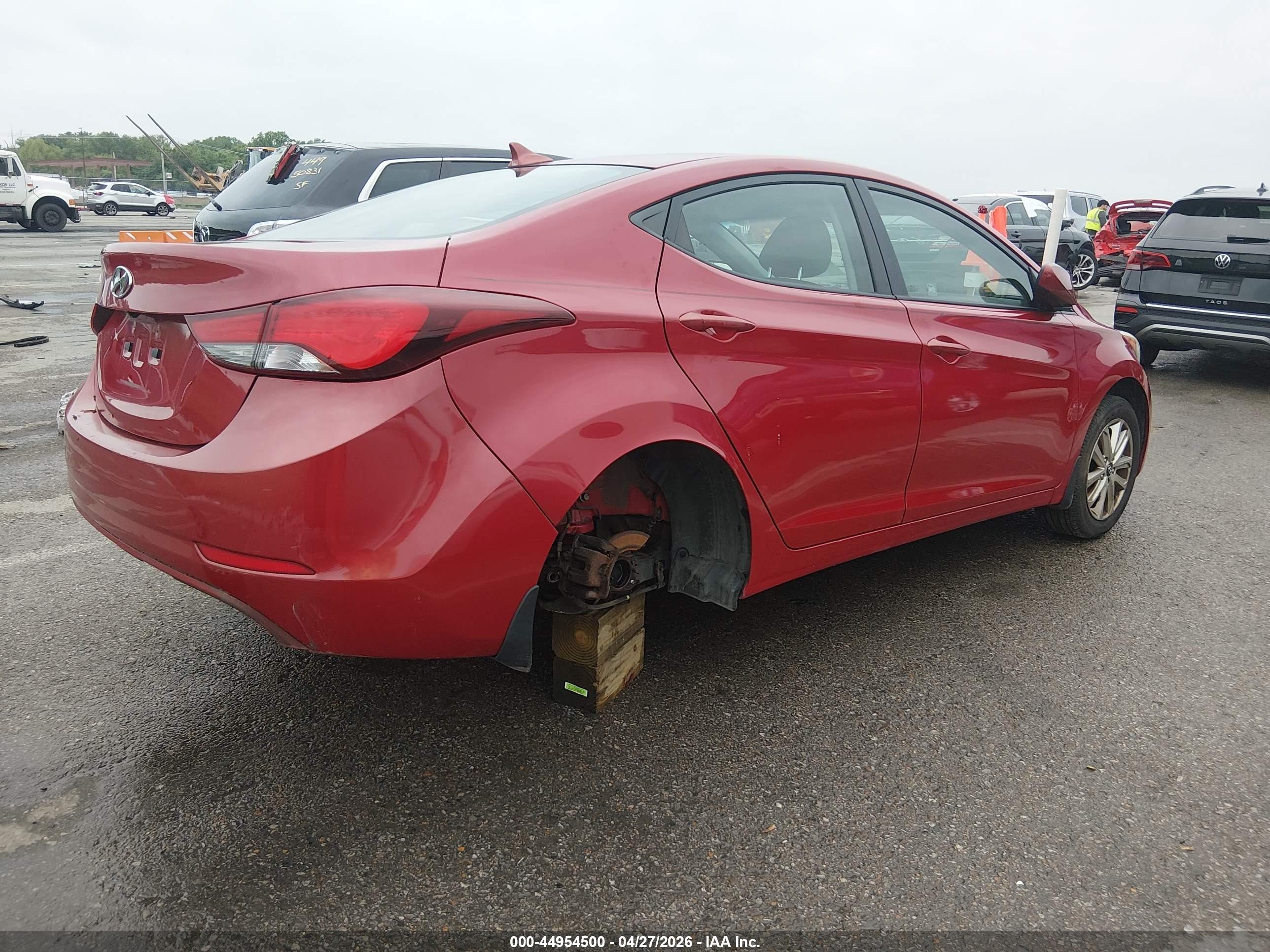 2015 Hyundai Elantra Se Burgundy vin: KMHDH4AEXFU225633
