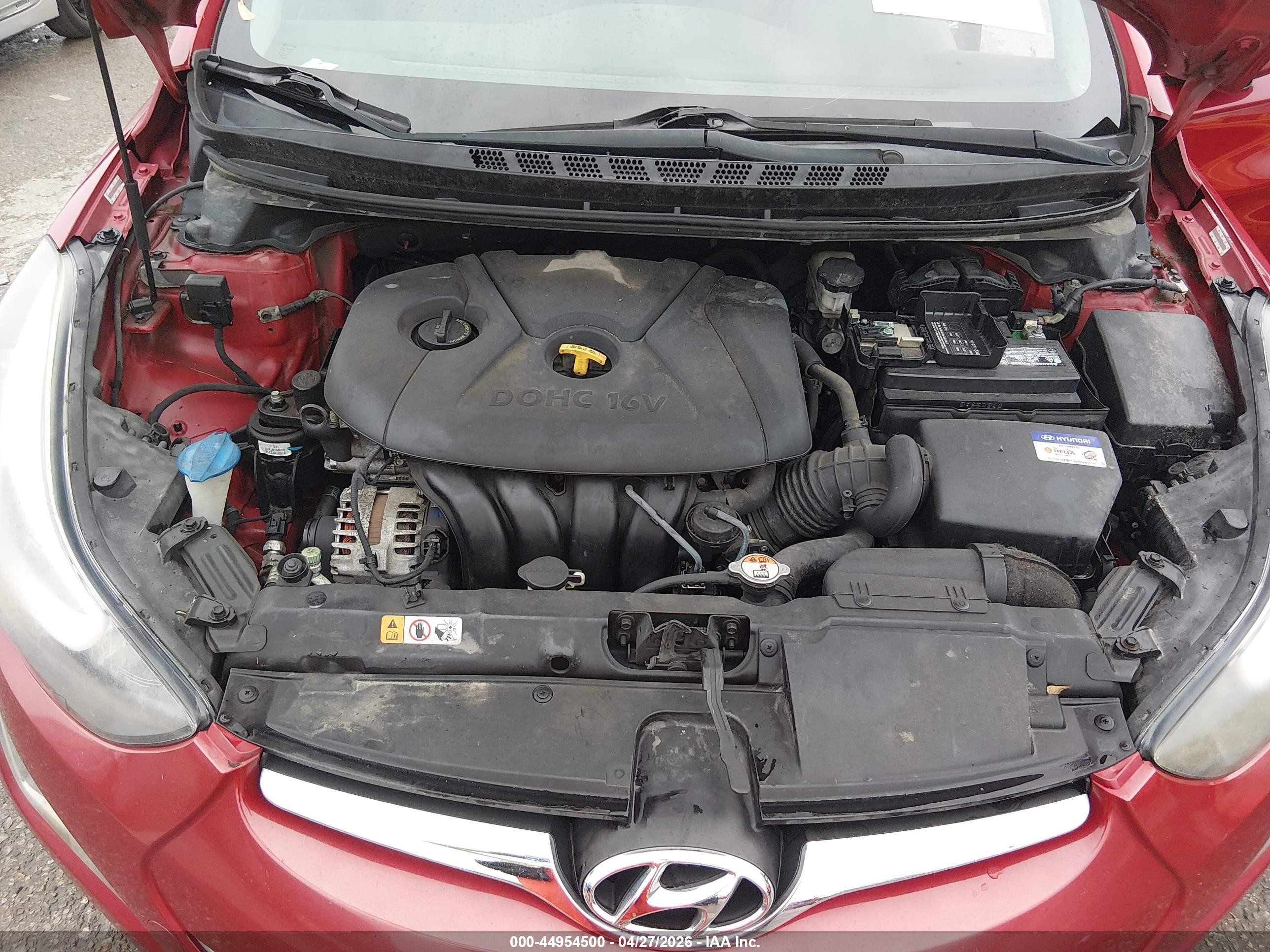 2015 Hyundai Elantra Se Burgundy vin: KMHDH4AEXFU225633