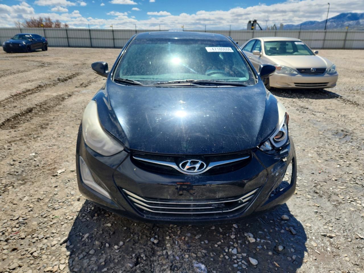 2015 Hyundai Elantra Black vin: KMHDH4AEXFU234445