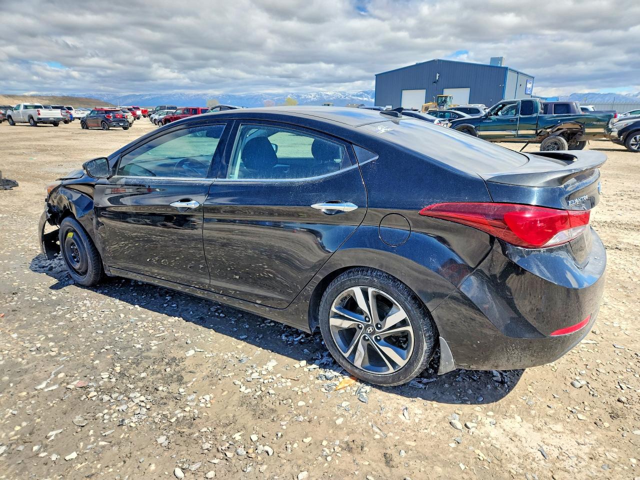 2015 Hyundai Elantra Black vin: KMHDH4AEXFU234445