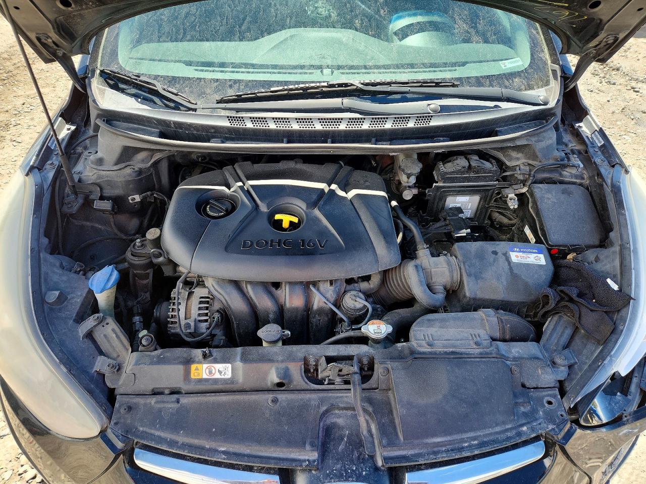 2015 Hyundai Elantra Black vin: KMHDH4AEXFU234445