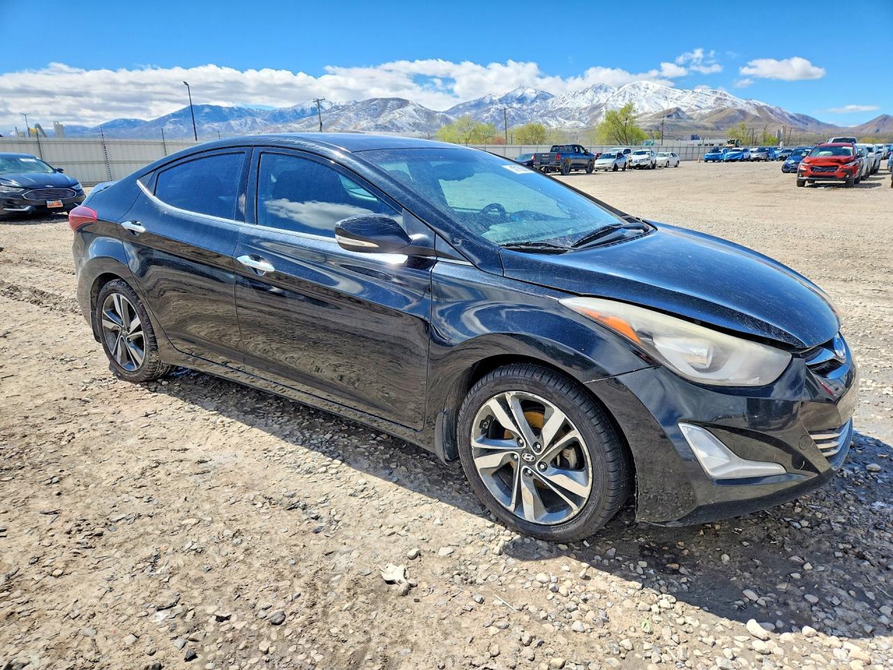 2015 Hyundai Elantra Black vin: KMHDH4AEXFU234445