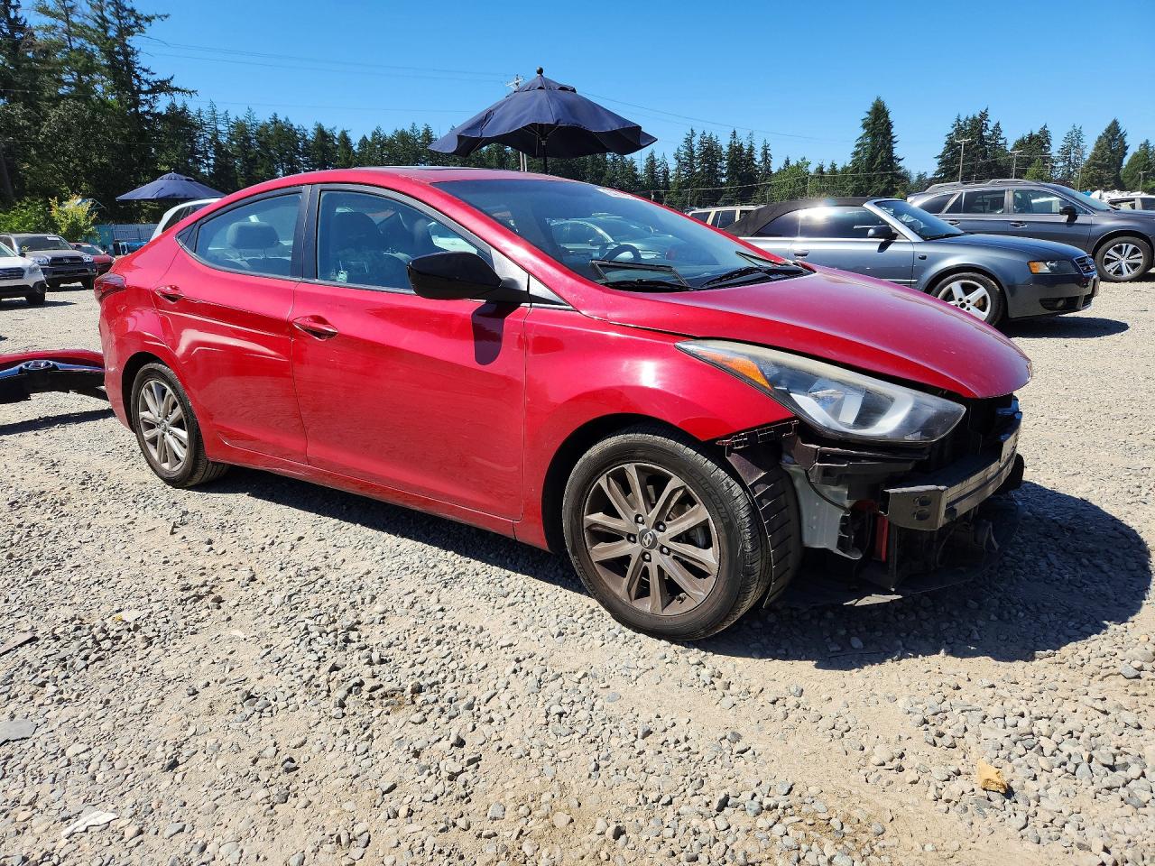 2015 Hyundai Elantra Se Red vin: KMHDH4AEXFU253335