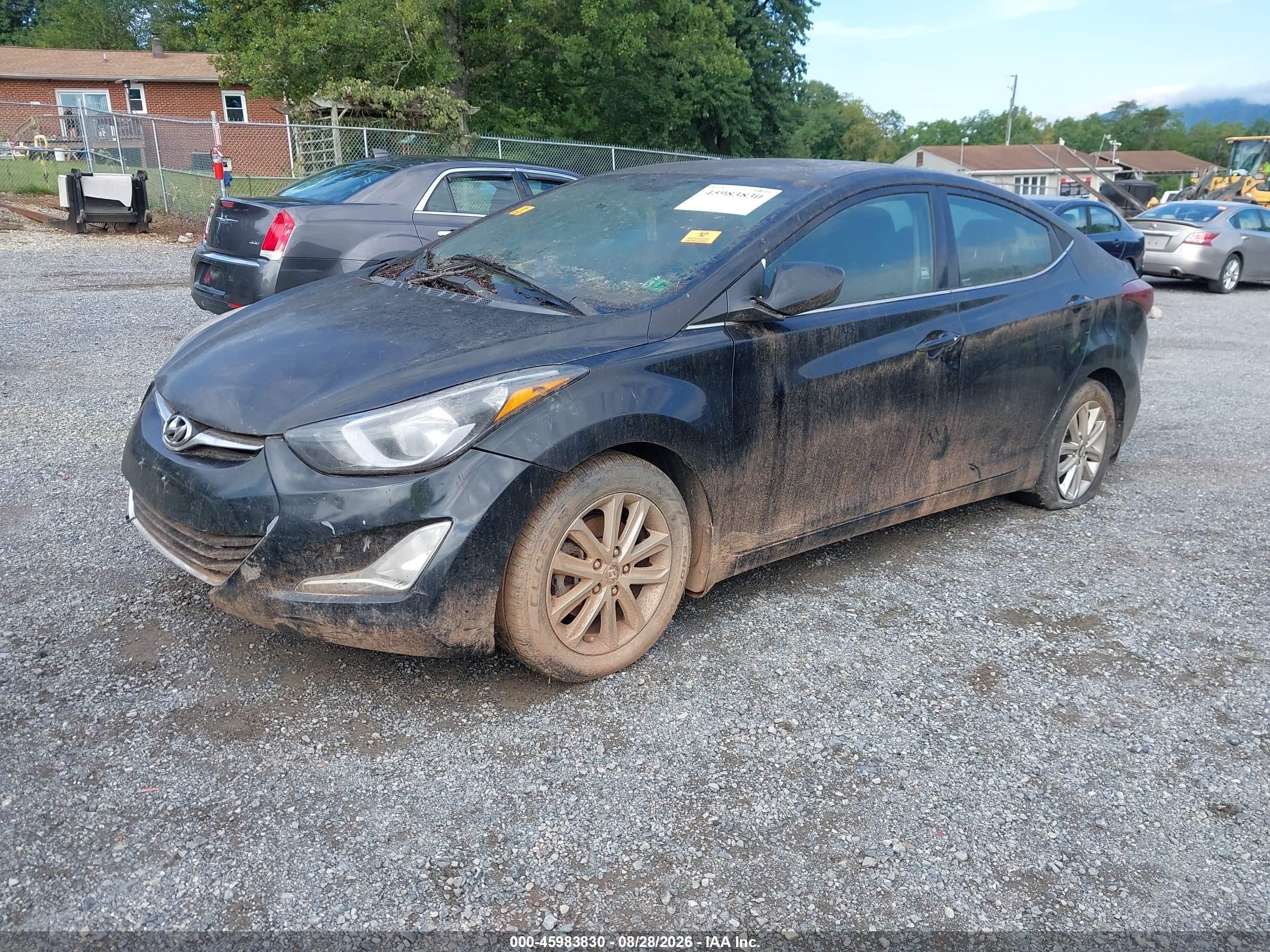 2015 Hyundai Elantra Se Black vin: KMHDH4AEXFU286030