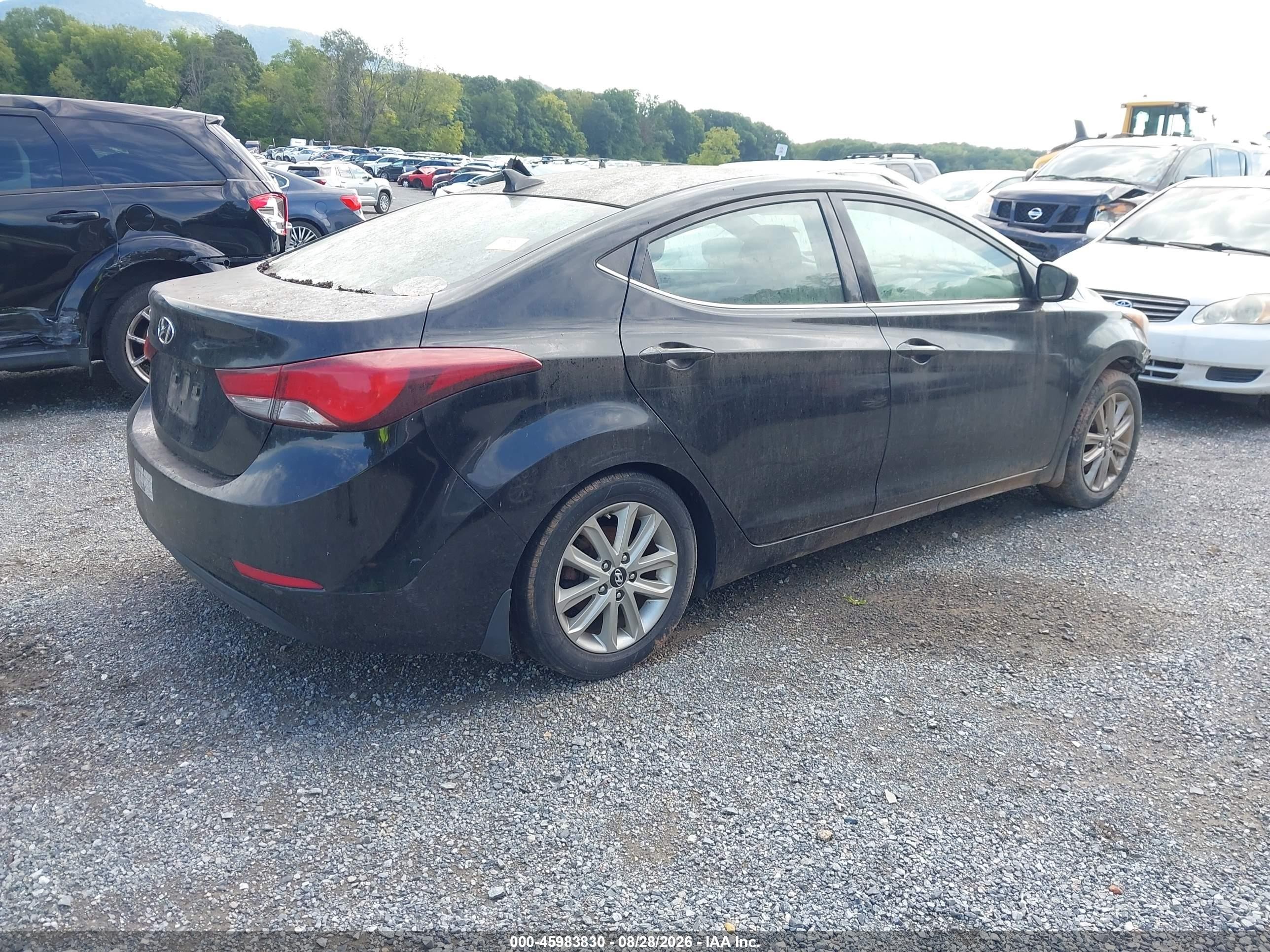 2015 Hyundai Elantra Se Black vin: KMHDH4AEXFU286030