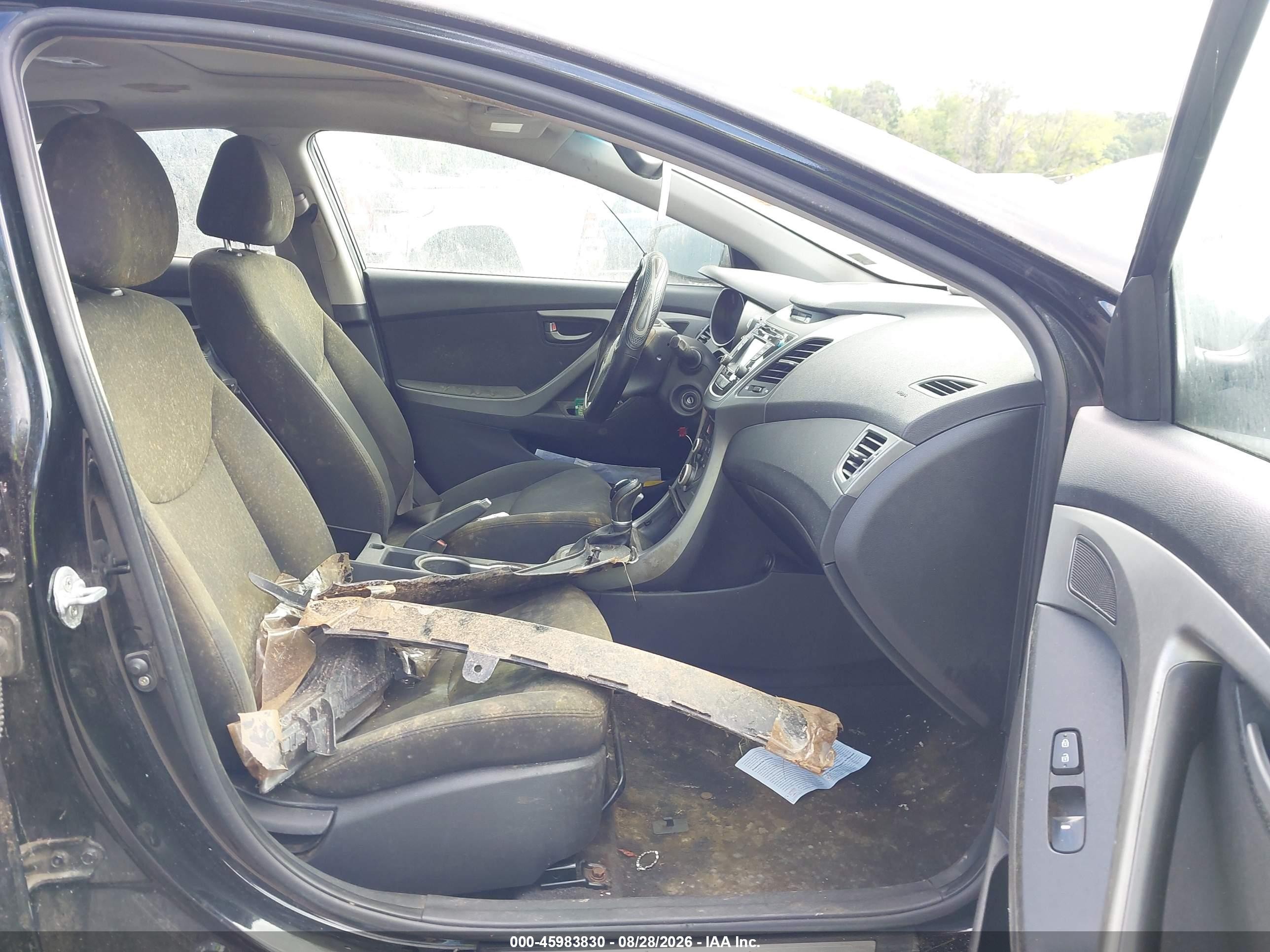 2015 Hyundai Elantra Se Black vin: KMHDH4AEXFU286030