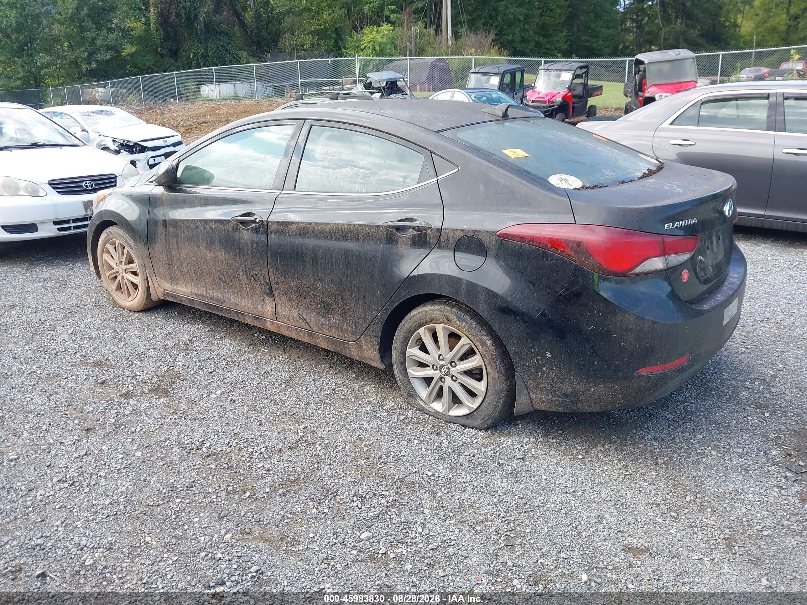 2015 Hyundai Elantra Se Black vin: KMHDH4AEXFU286030