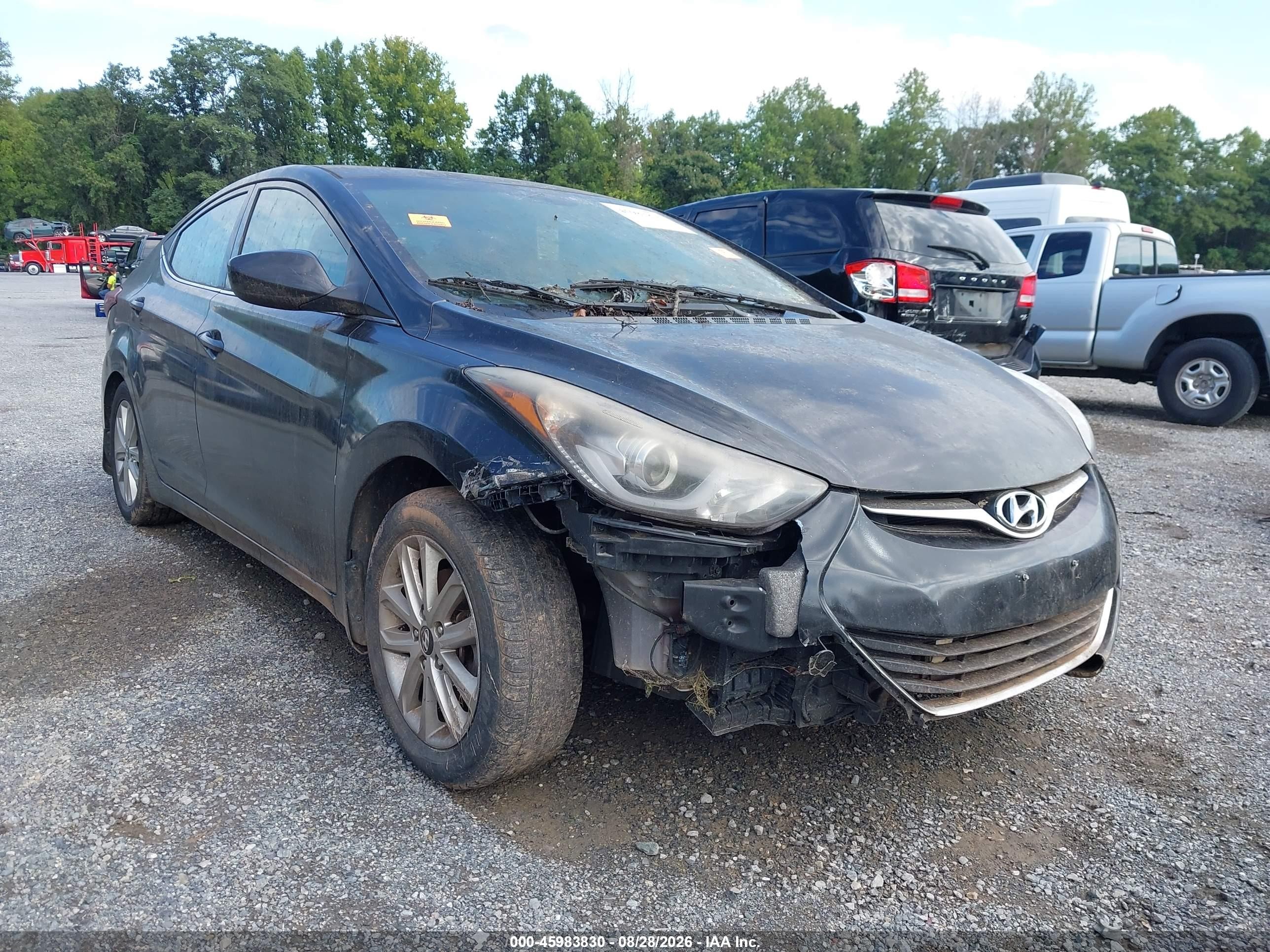 2015 Hyundai Elantra Se Black vin: KMHDH4AEXFU286030