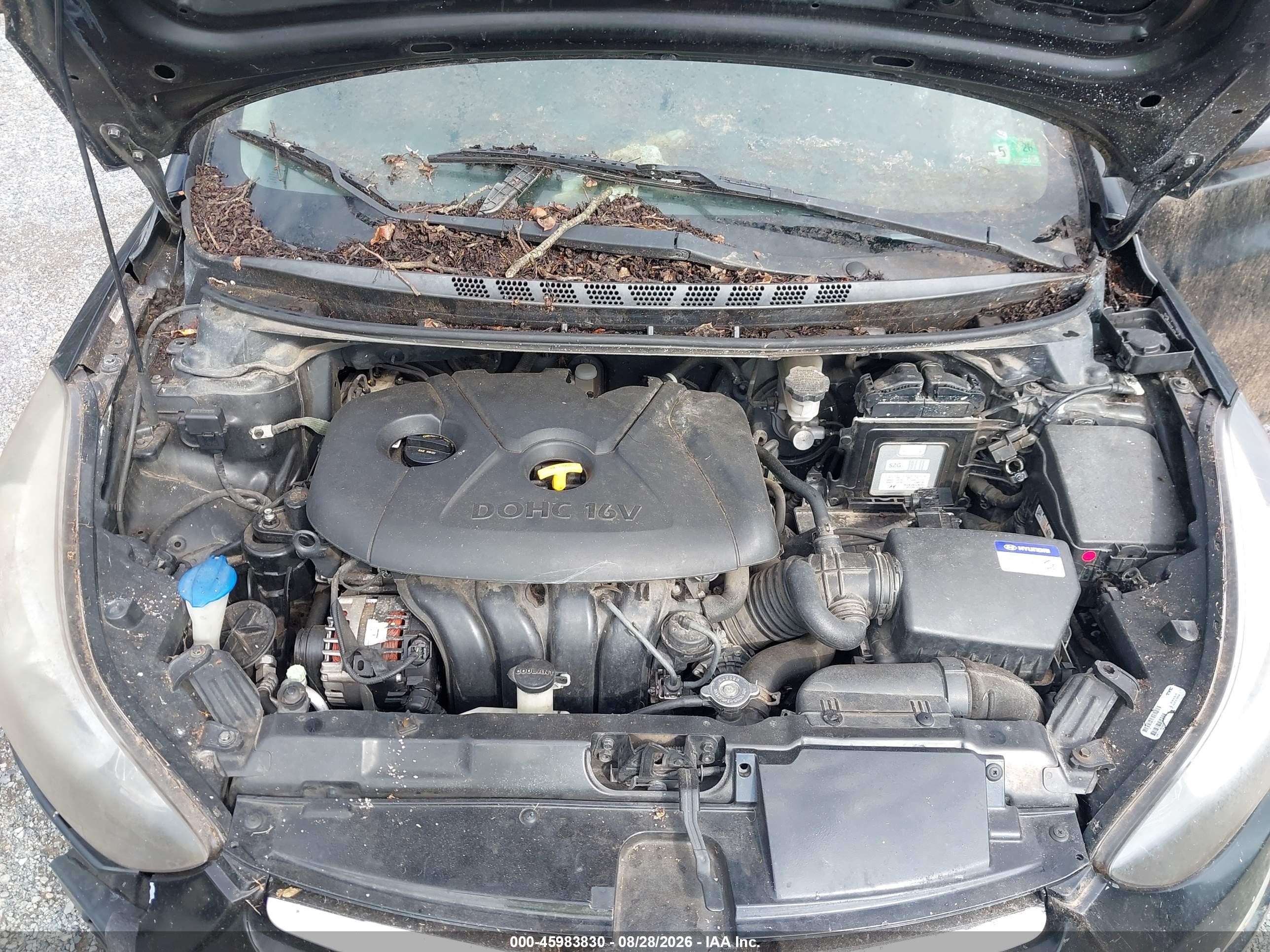 2015 Hyundai Elantra Se Black vin: KMHDH4AEXFU286030