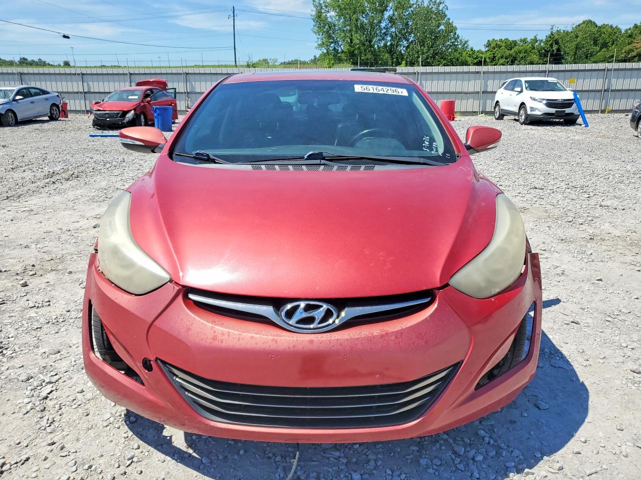 2015 Hyundai Elantra Limited Red vin: KMHDH4AEXFU299618