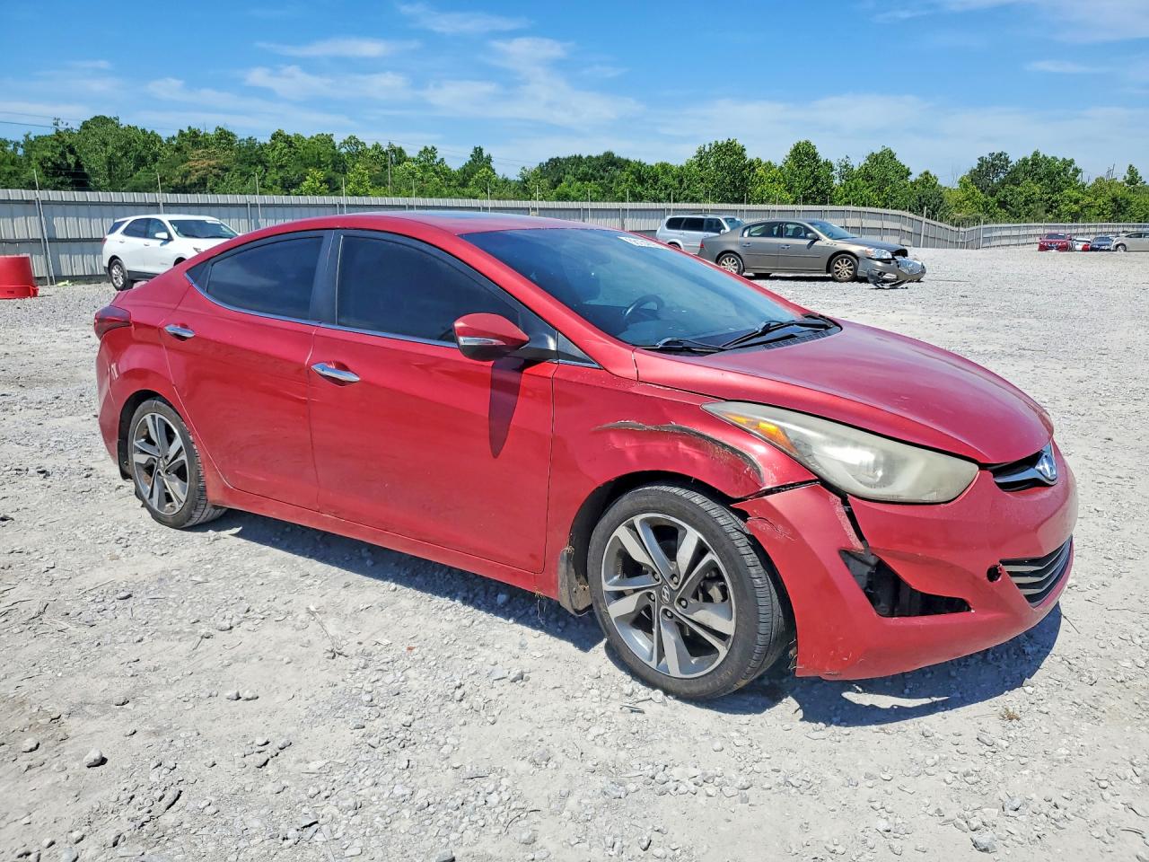 2015 Hyundai Elantra Limited Red vin: KMHDH4AEXFU299618