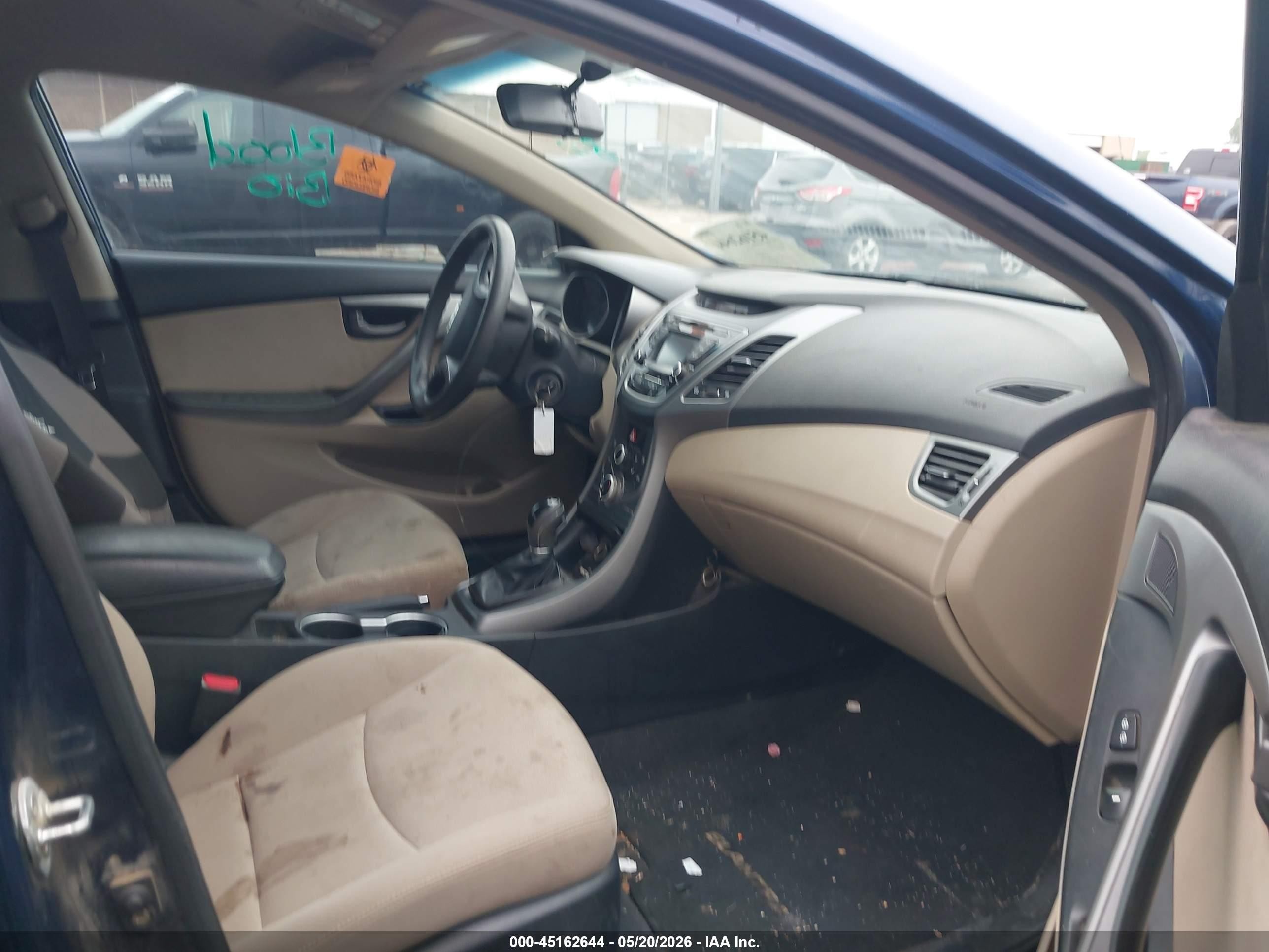 2015 Hyundai Elantra Se Blue vin: KMHDH4AEXFU331094