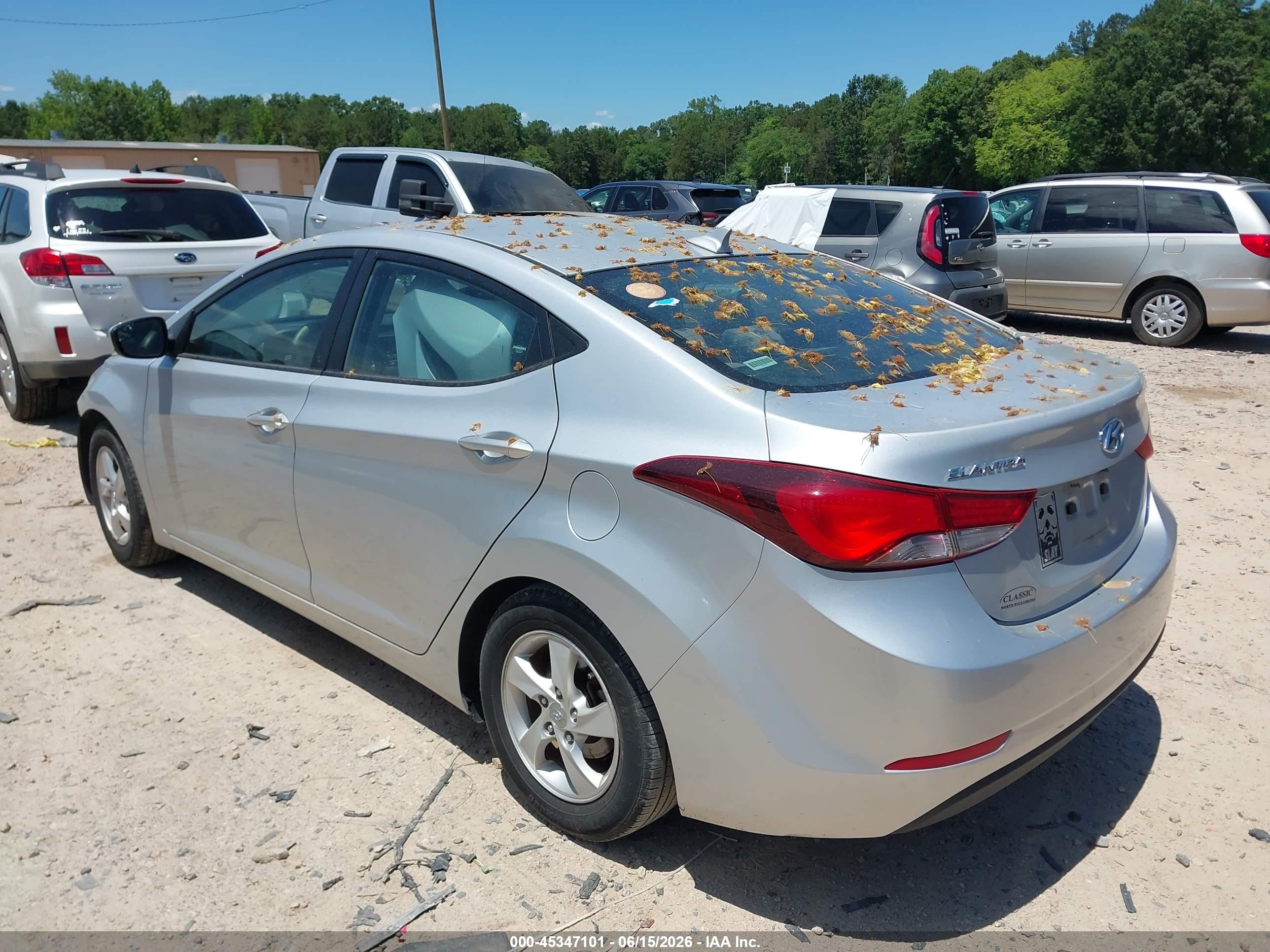 2015 Hyundai Elantra Se Silver vin: KMHDH4AEXFU354648