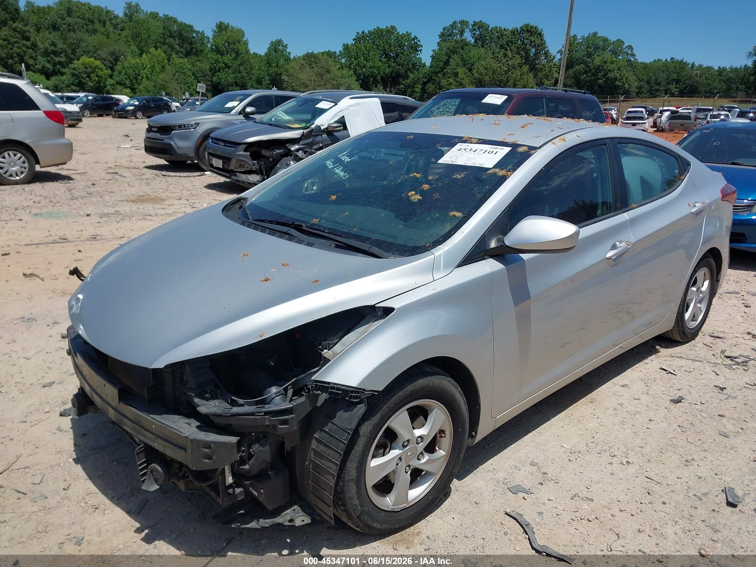 2015 Hyundai Elantra Se Silver vin: KMHDH4AEXFU354648