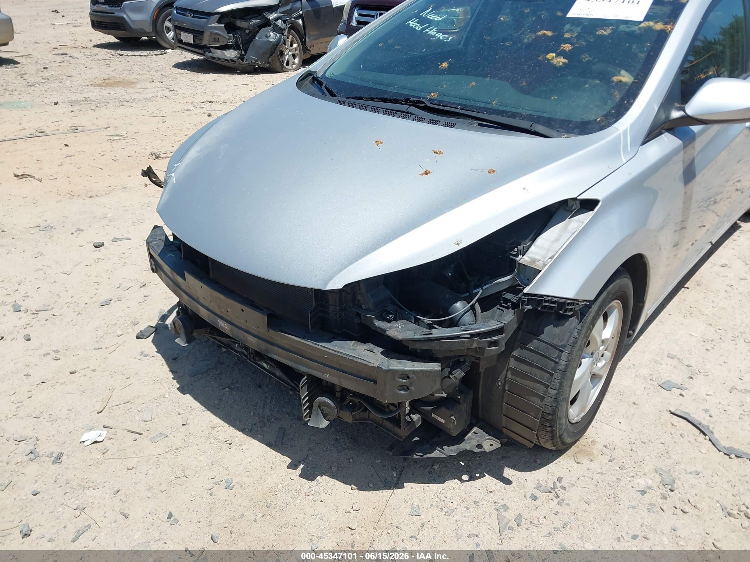 2015 Hyundai Elantra Se Silver vin: KMHDH4AEXFU354648
