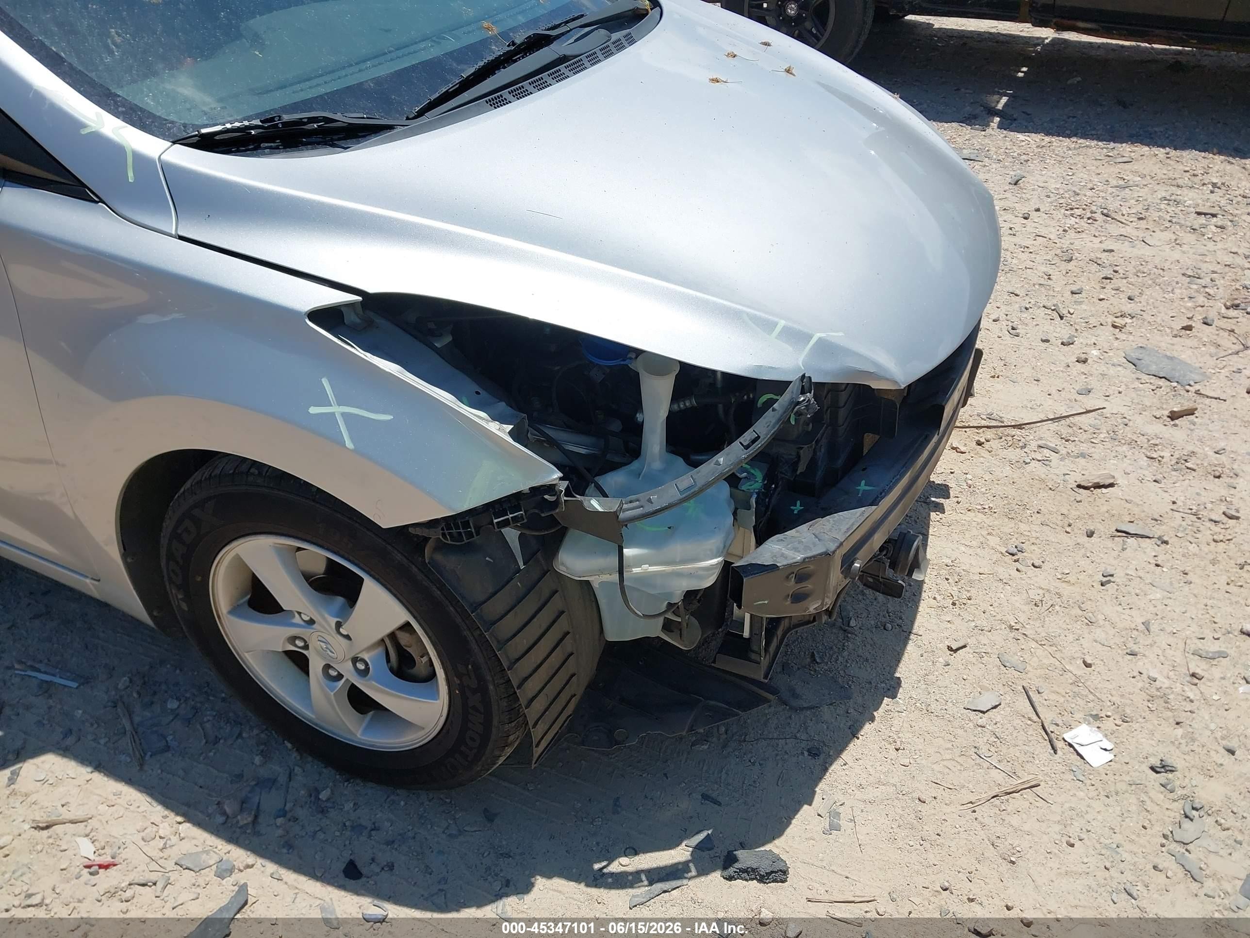 2015 Hyundai Elantra Se Silver vin: KMHDH4AEXFU354648