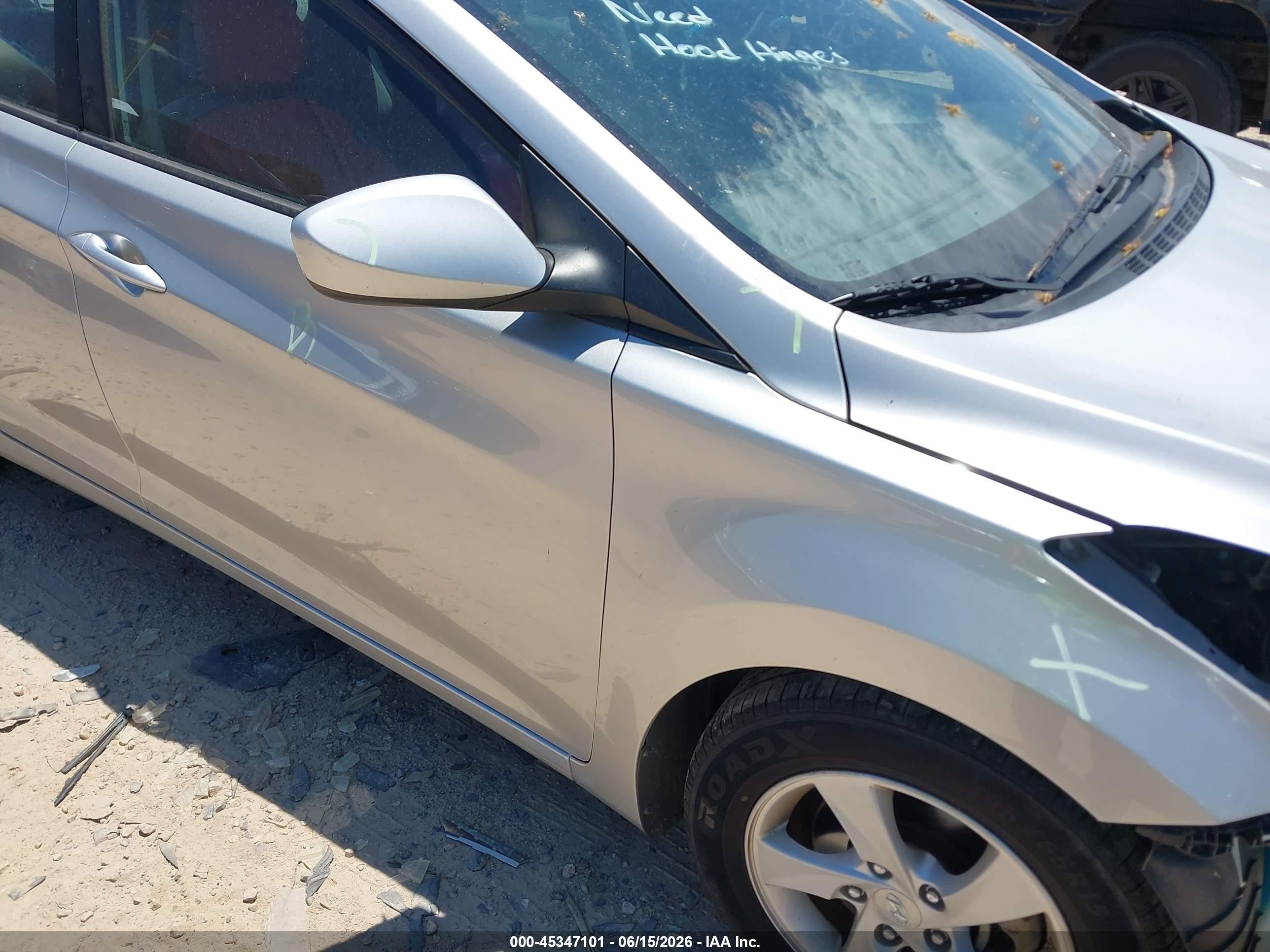 2015 Hyundai Elantra Se Silver vin: KMHDH4AEXFU354648