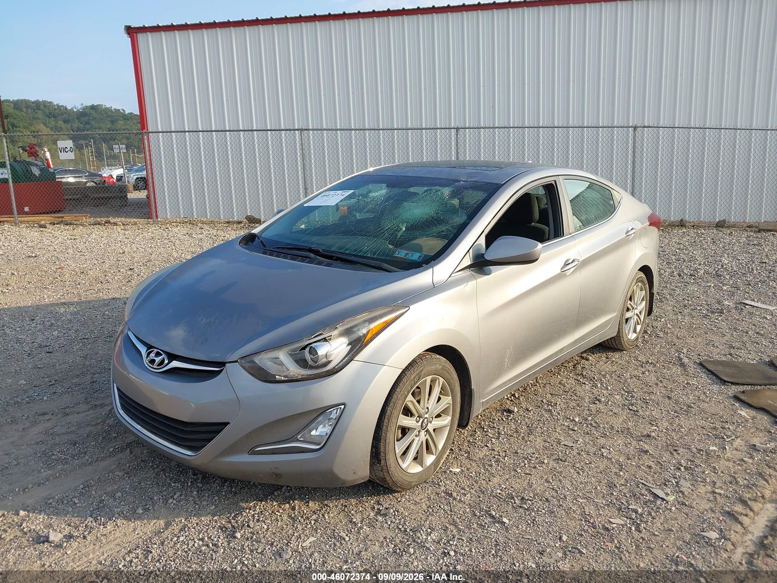2015 Hyundai Elantra Se Gray vin: KMHDH4AEXFU355198