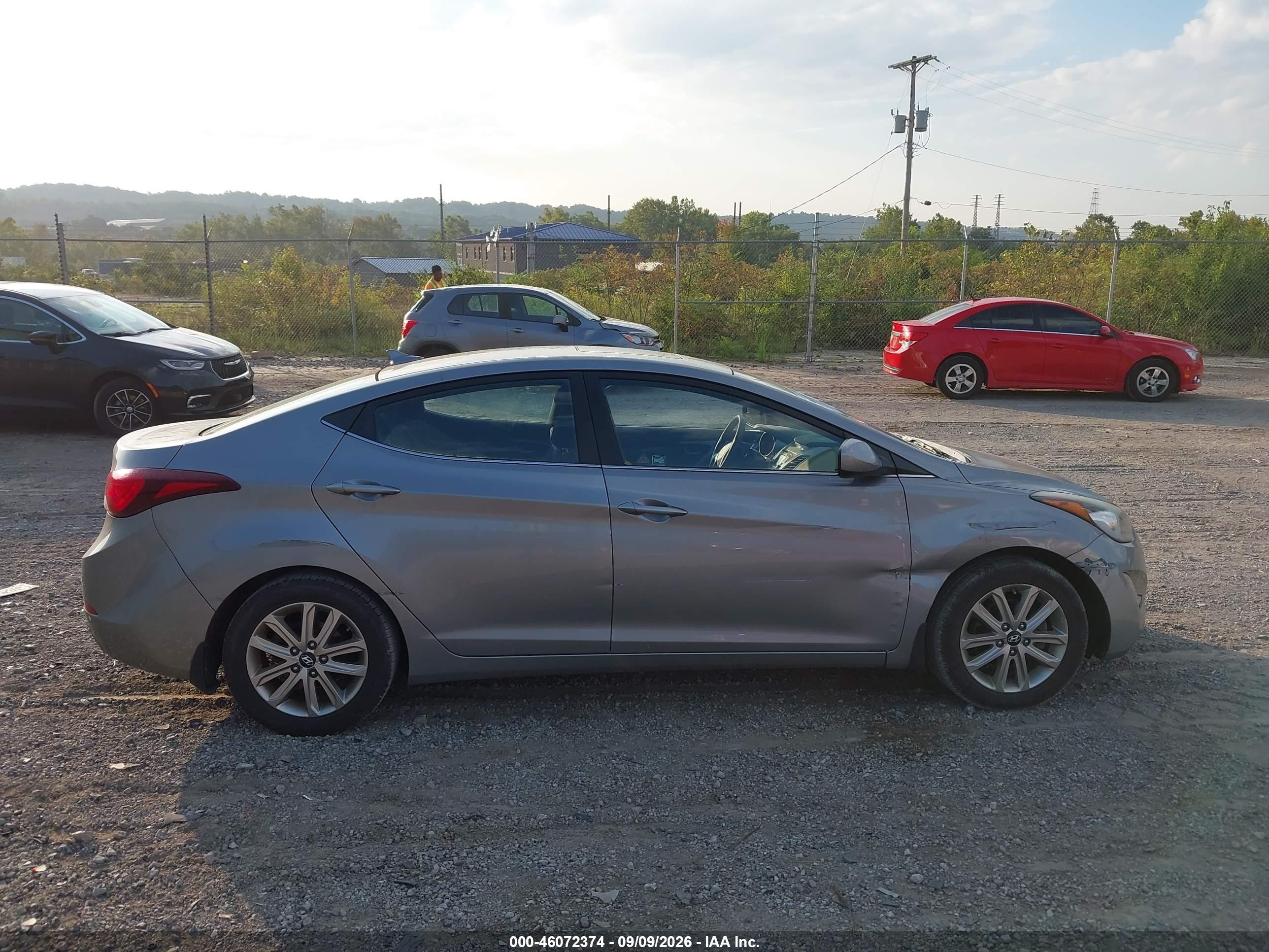 2015 Hyundai Elantra Se Gray vin: KMHDH4AEXFU355198