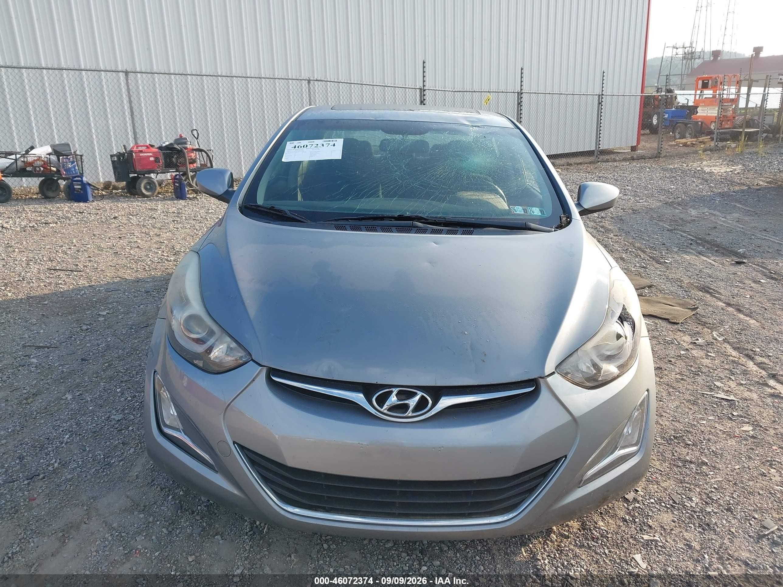2015 Hyundai Elantra Se Gray vin: KMHDH4AEXFU355198