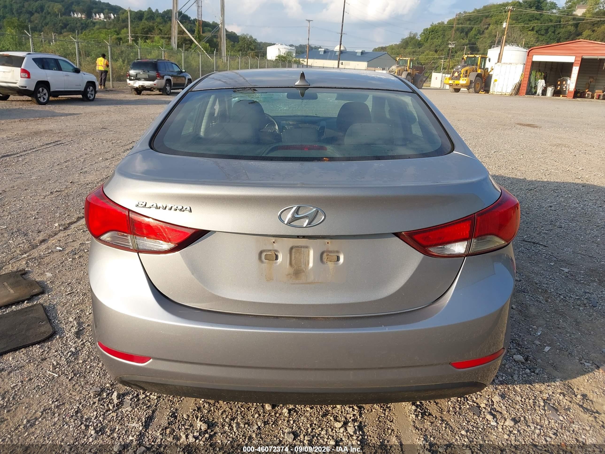 2015 Hyundai Elantra Se Gray vin: KMHDH4AEXFU355198