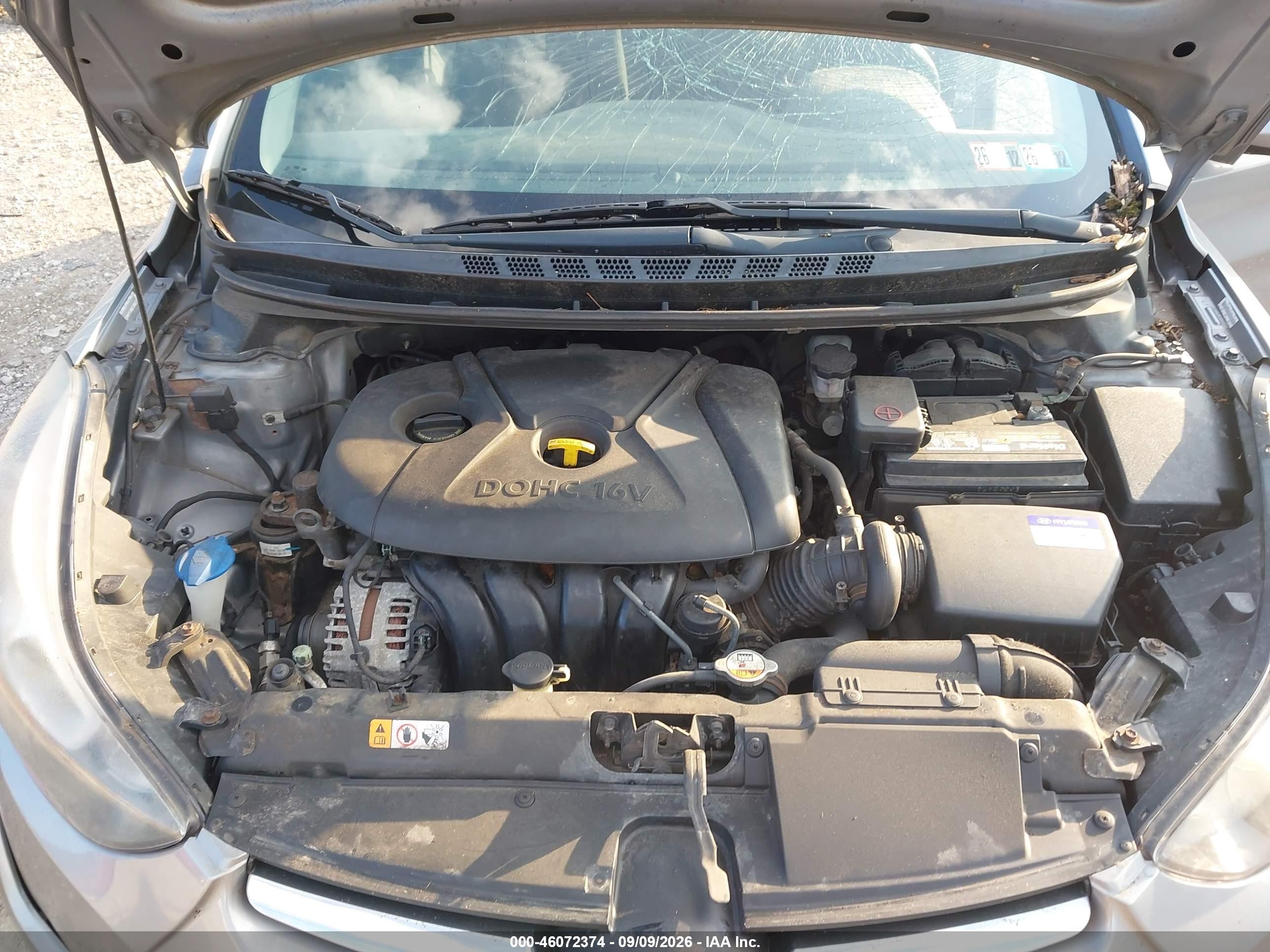 2015 Hyundai Elantra Se Gray vin: KMHDH4AEXFU355198