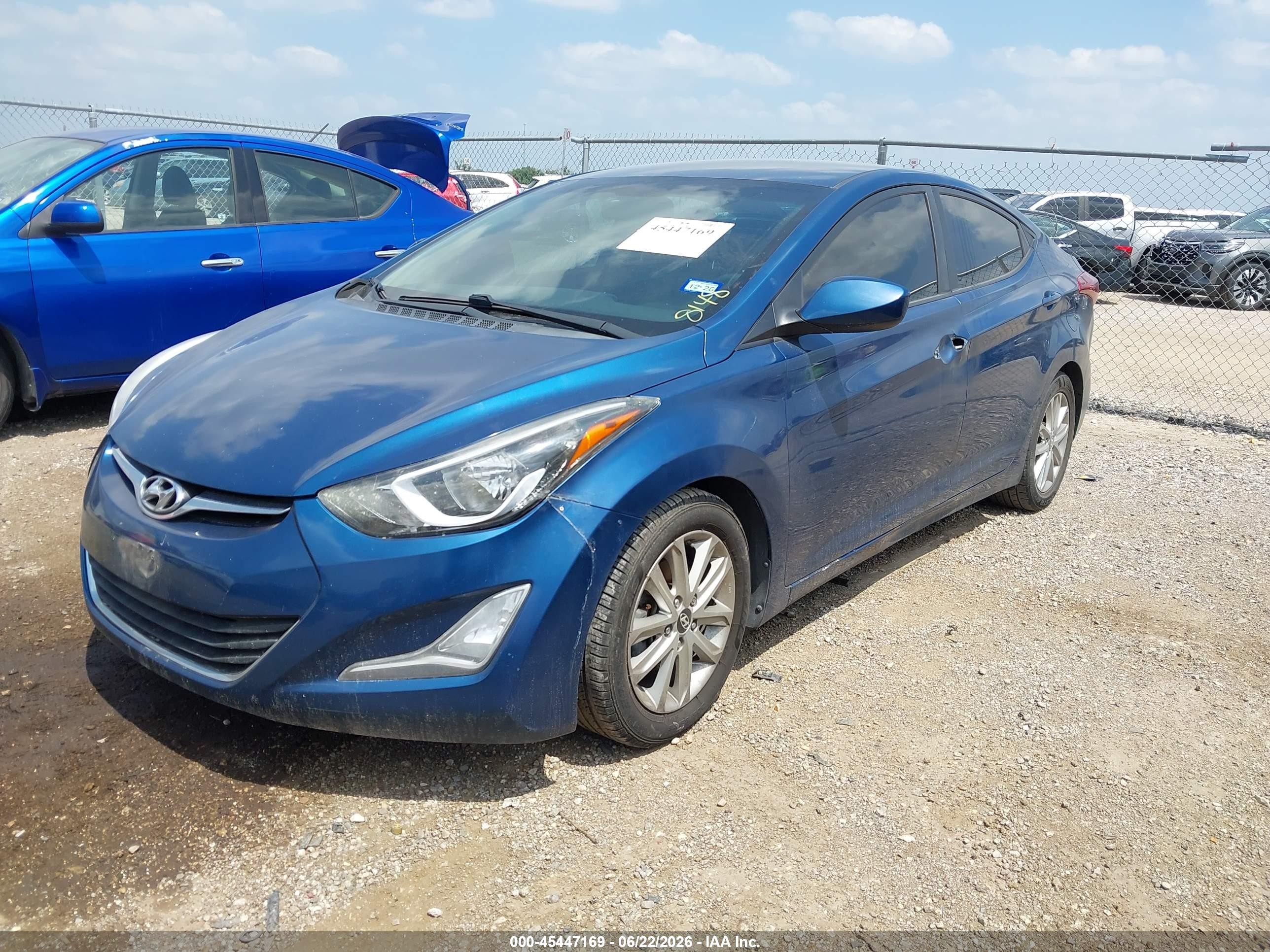 2015 Hyundai Elantra Se Blue vin: KMHDH4AEXFU358148