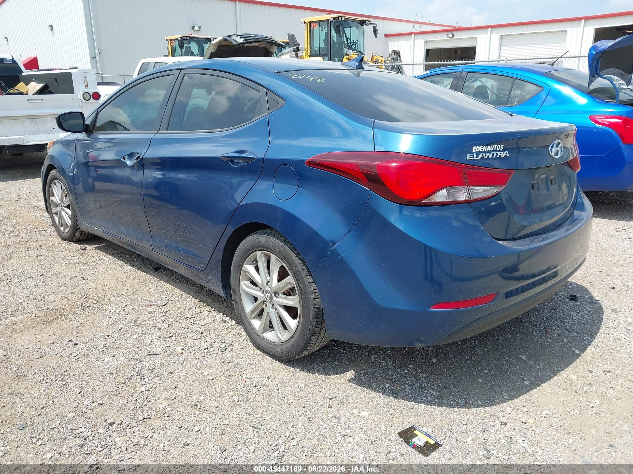 2015 Hyundai Elantra Se Blue vin: KMHDH4AEXFU358148