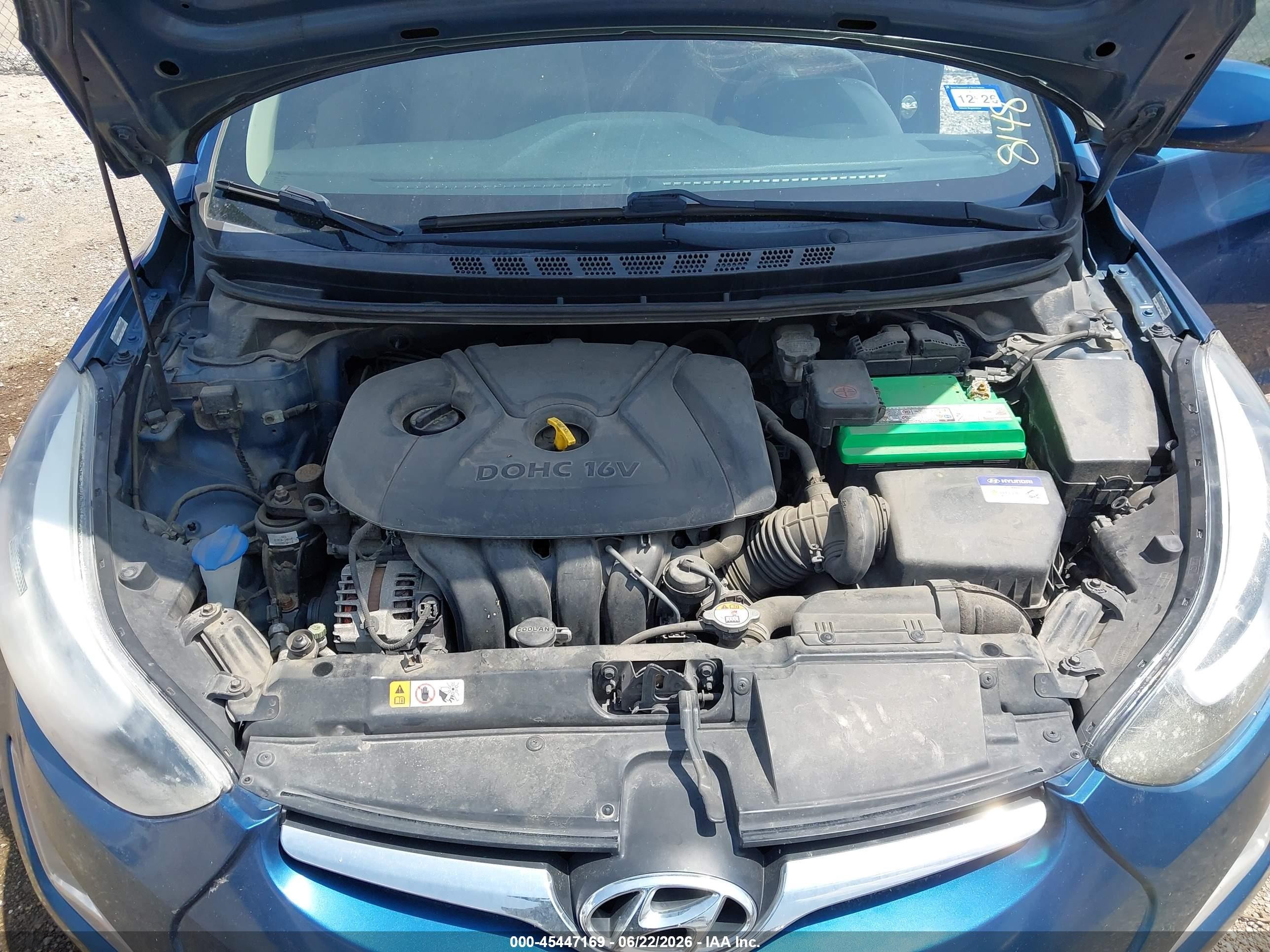 2015 Hyundai Elantra Se Blue vin: KMHDH4AEXFU358148