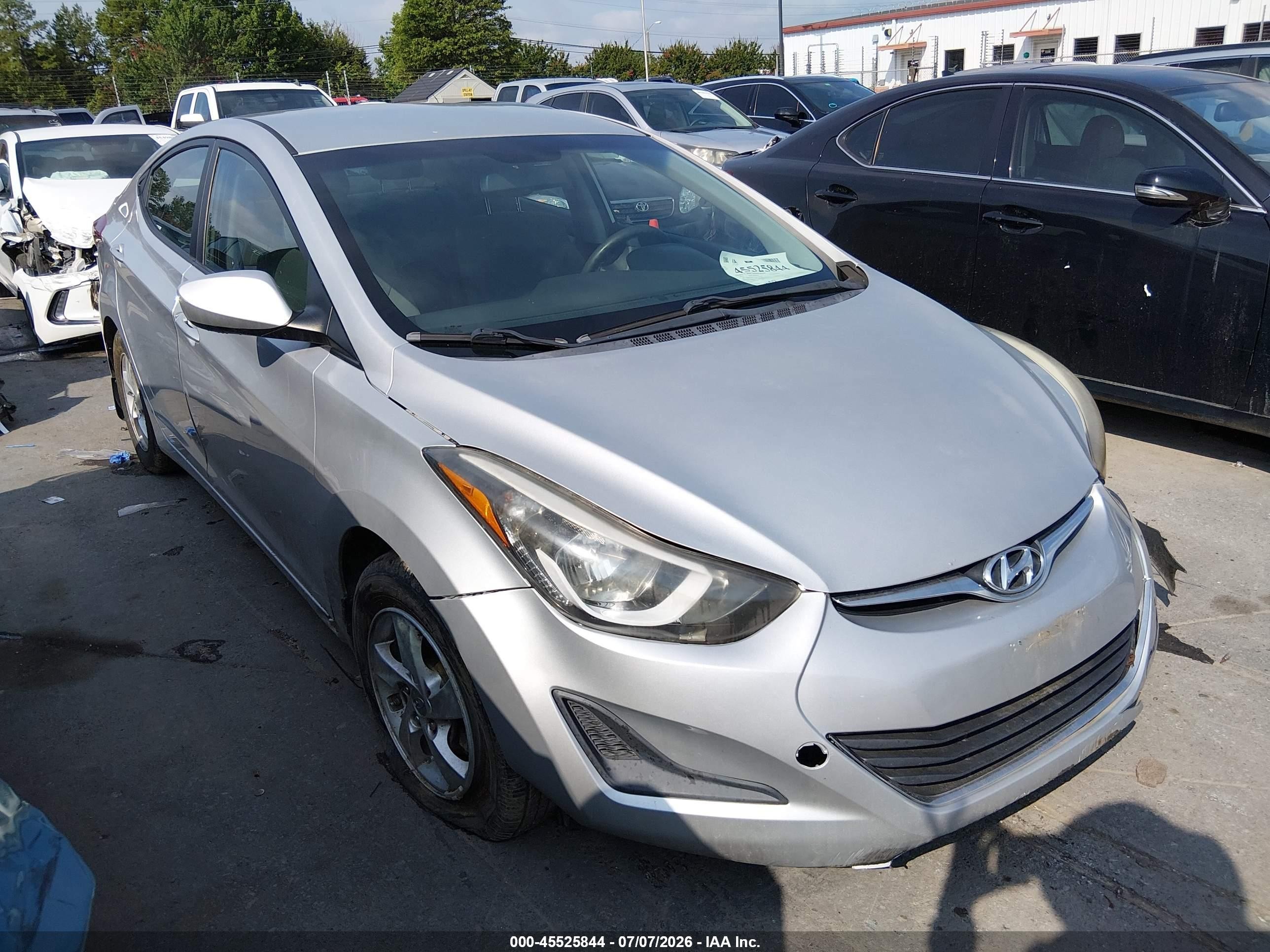 2015 Hyundai Elantra Se Gray vin: KMHDH4AEXFU362457