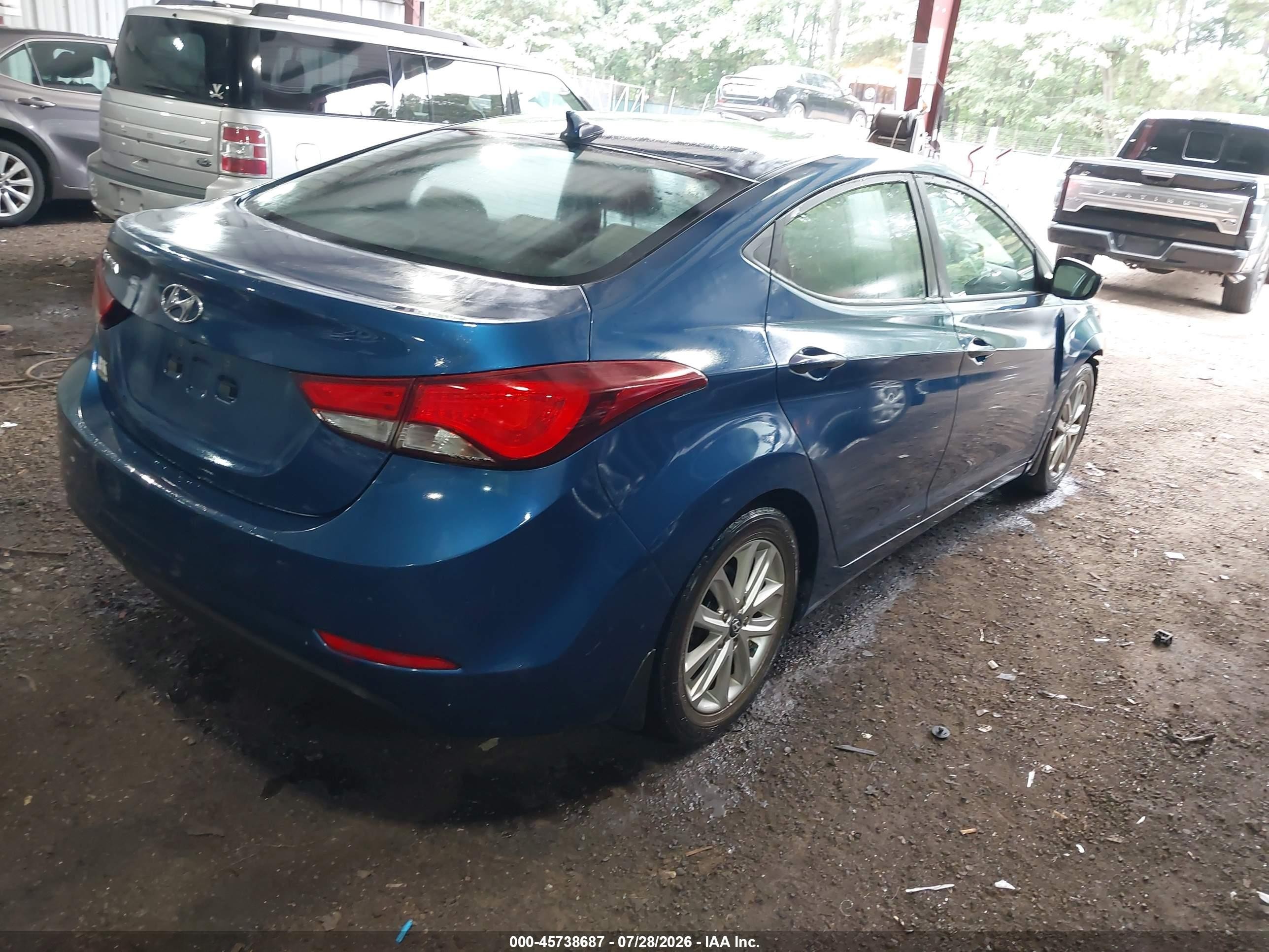 2015 Hyundai Elantra Se Blue vin: KMHDH4AEXFU377217