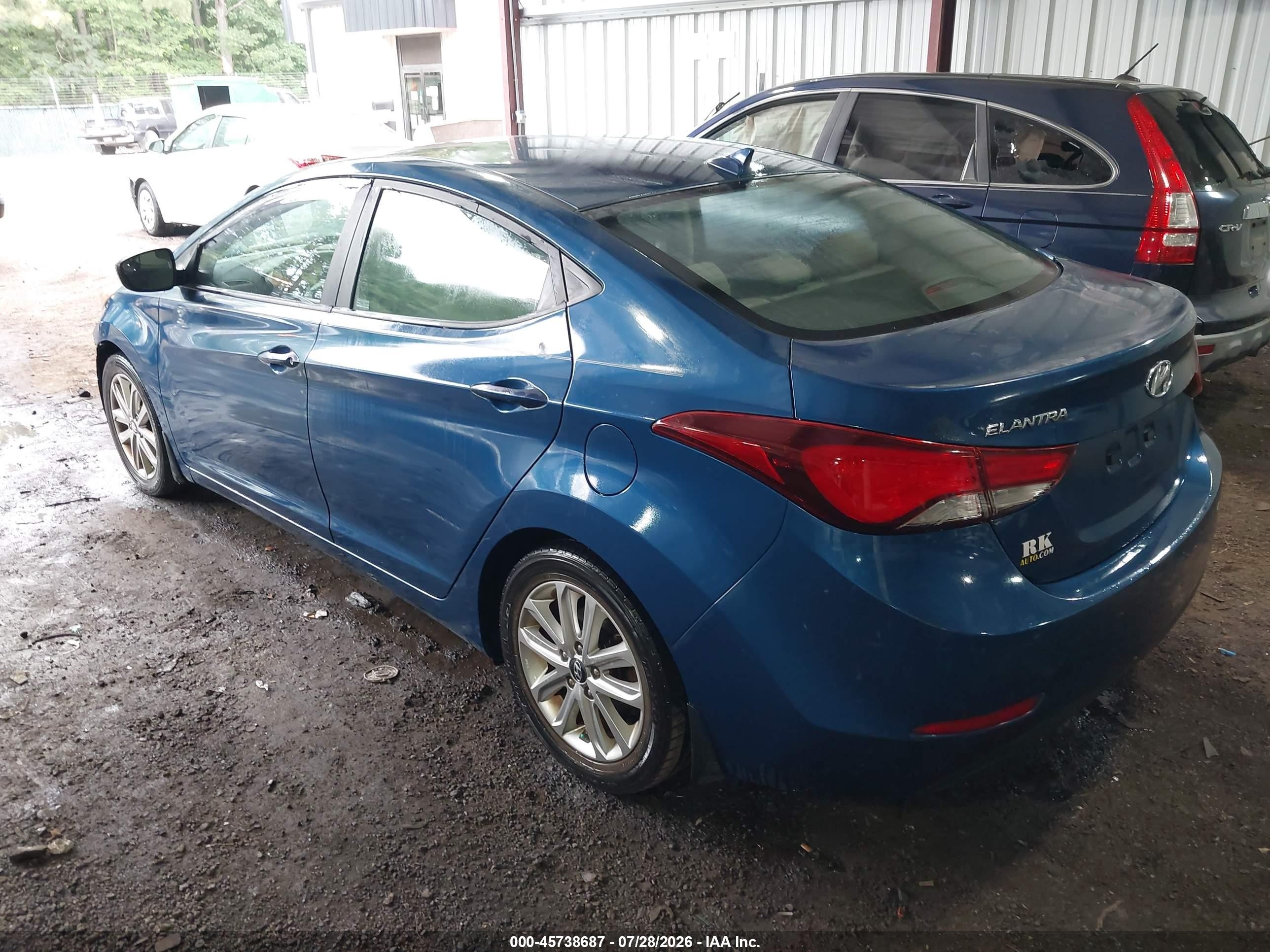 2015 Hyundai Elantra Se Blue vin: KMHDH4AEXFU377217