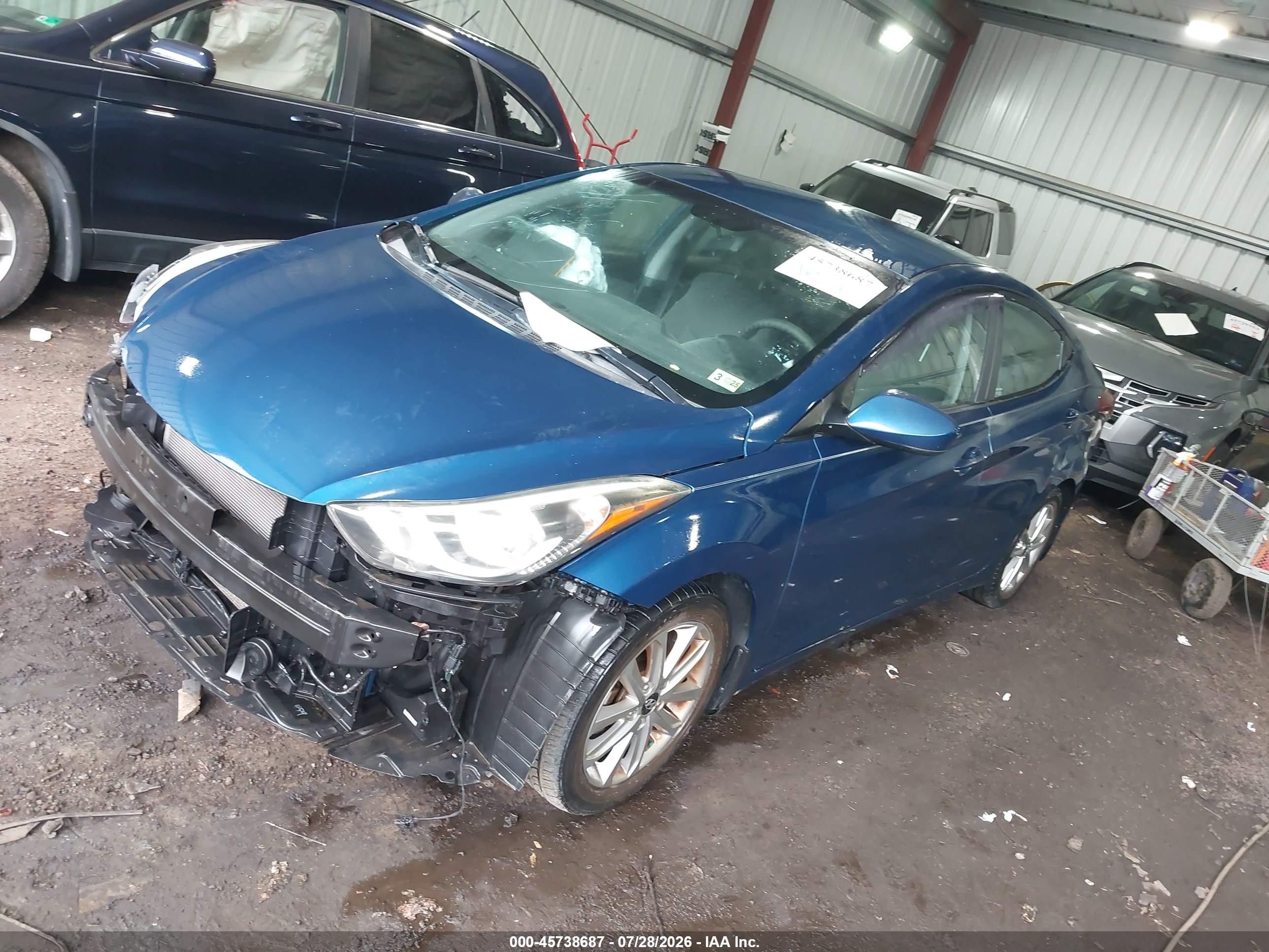 2015 Hyundai Elantra Se Blue vin: KMHDH4AEXFU377217