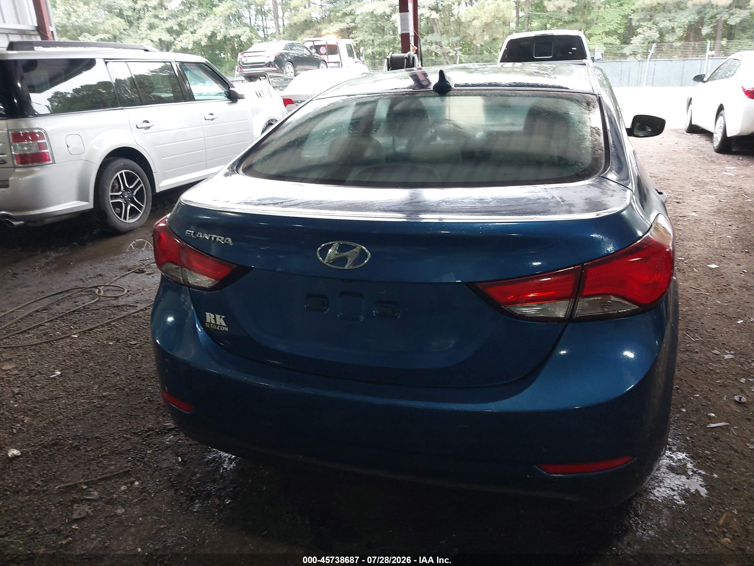 2015 Hyundai Elantra Se Blue vin: KMHDH4AEXFU377217