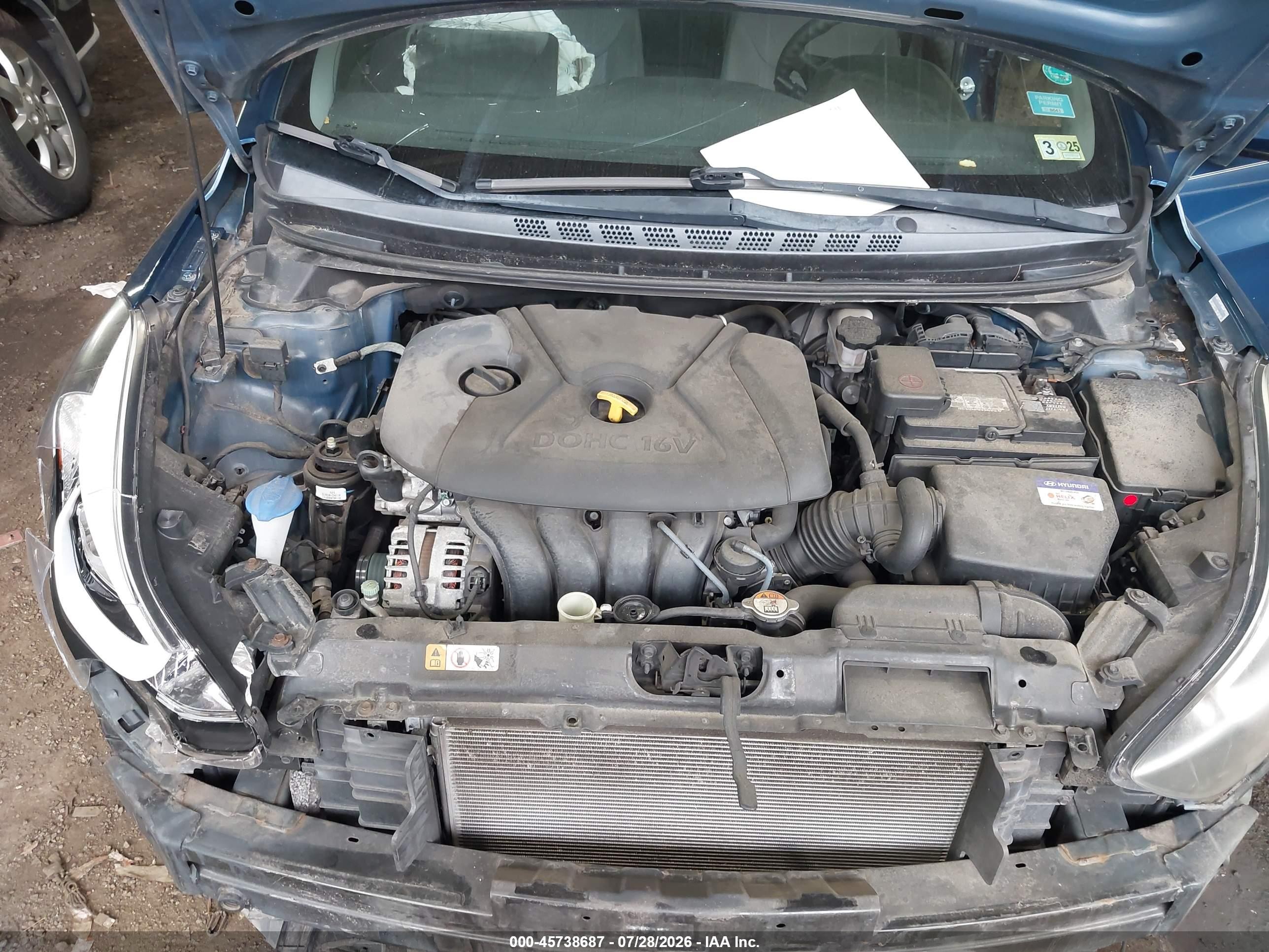 2015 Hyundai Elantra Se Blue vin: KMHDH4AEXFU377217