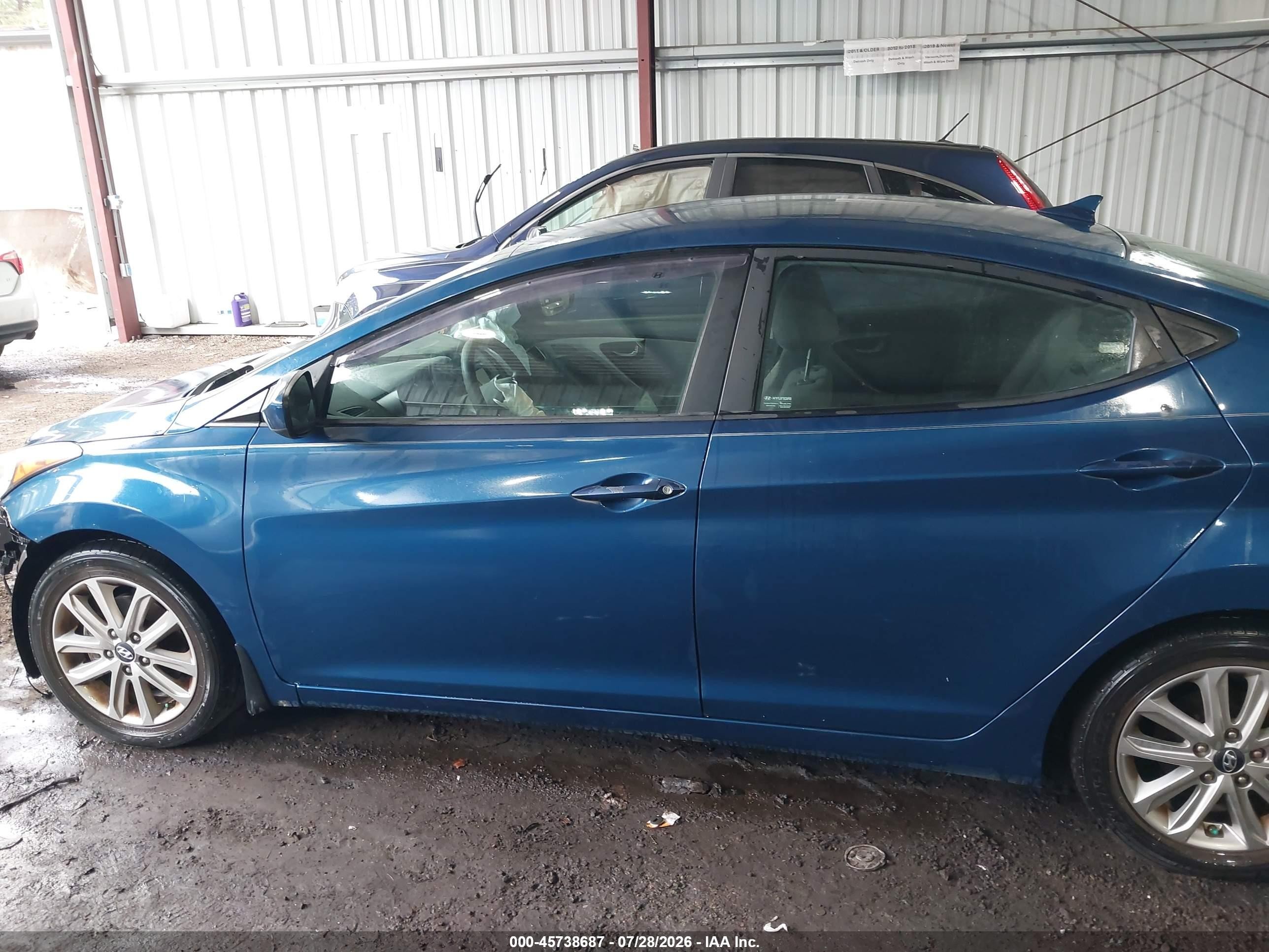 2015 Hyundai Elantra Se Blue vin: KMHDH4AEXFU377217
