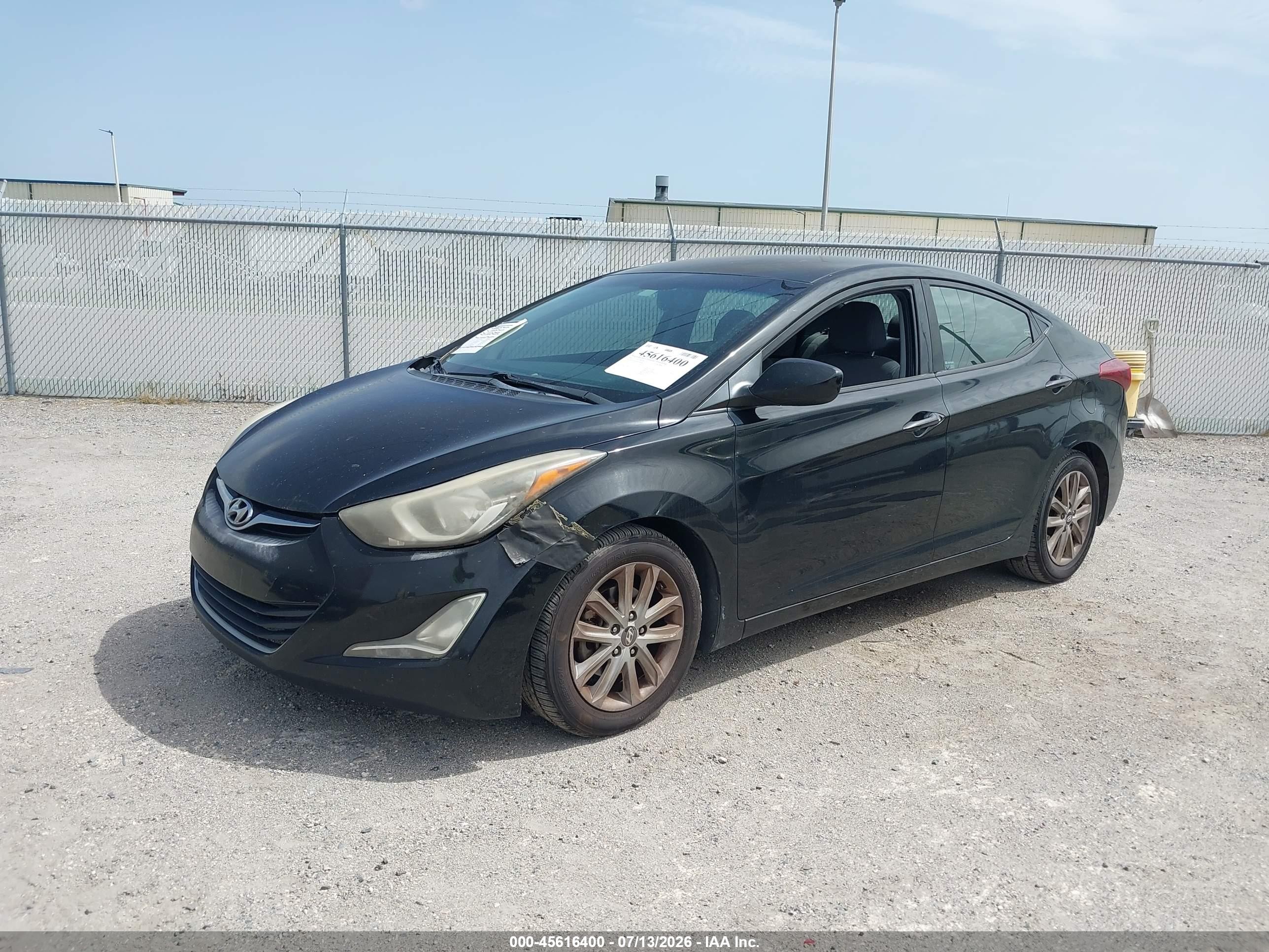 2015 Hyundai Elantra Se Black vin: KMHDH4AEXFU383986