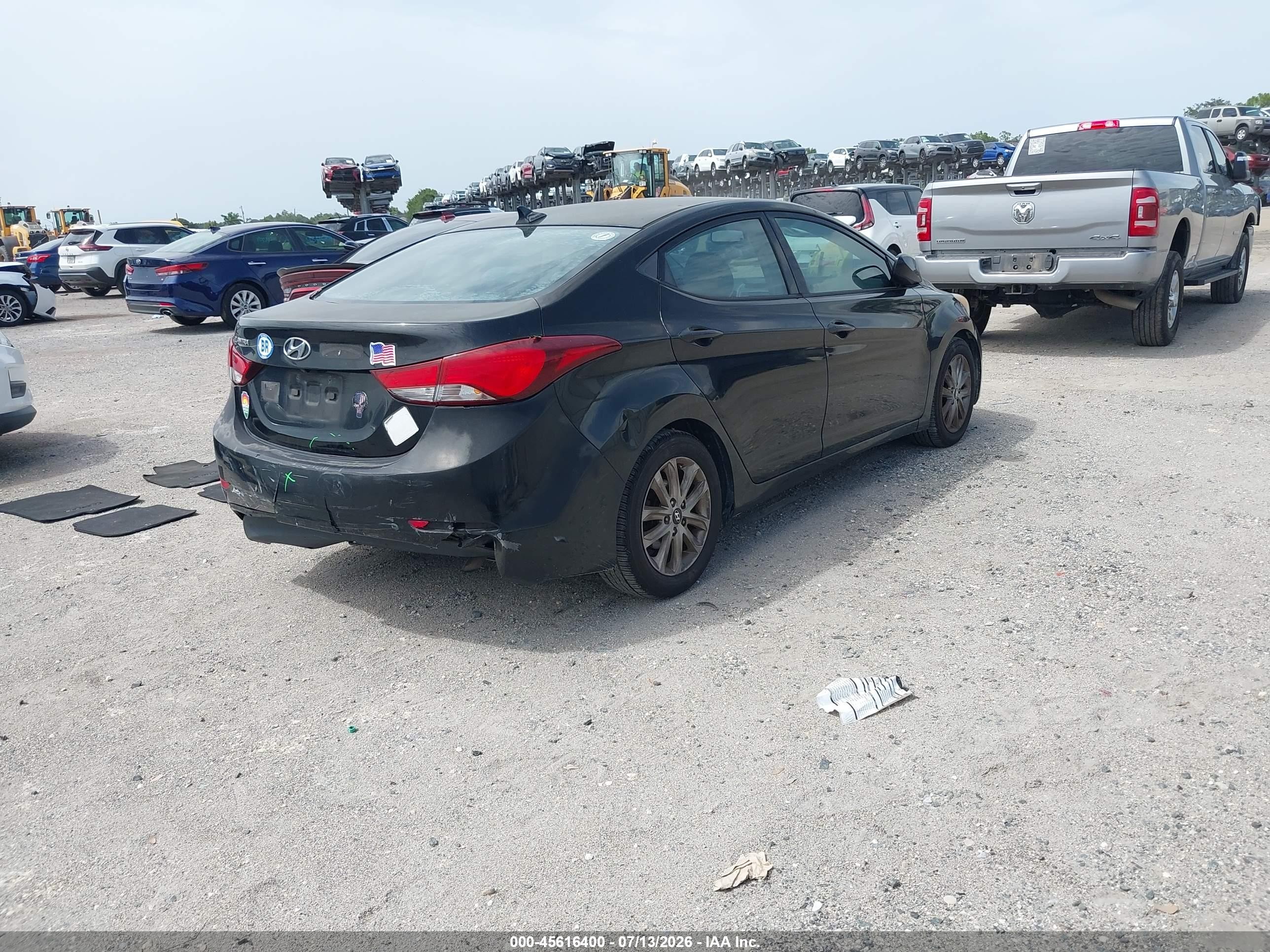2015 Hyundai Elantra Se Black vin: KMHDH4AEXFU383986