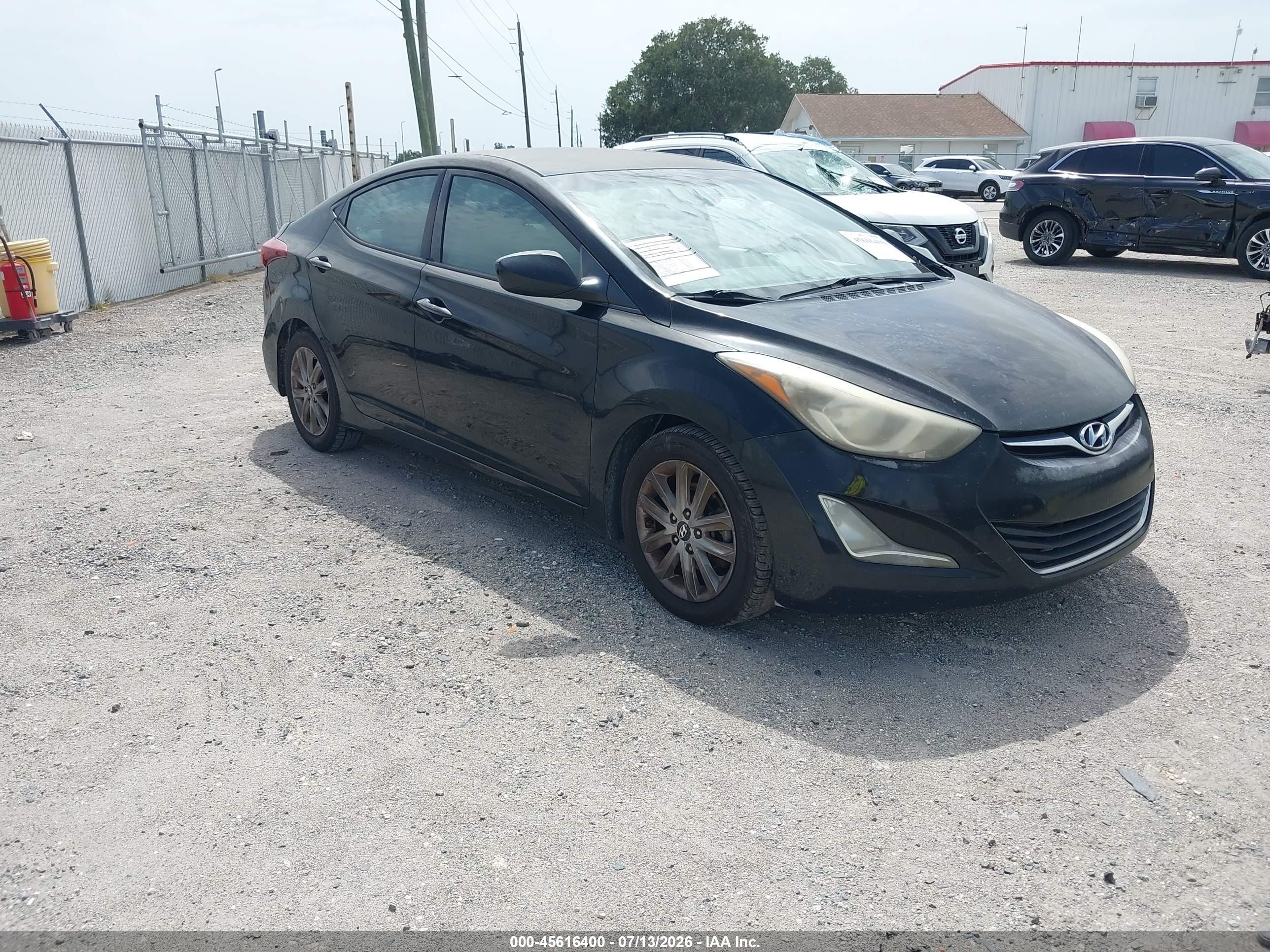 2015 Hyundai Elantra Se Black vin: KMHDH4AEXFU383986