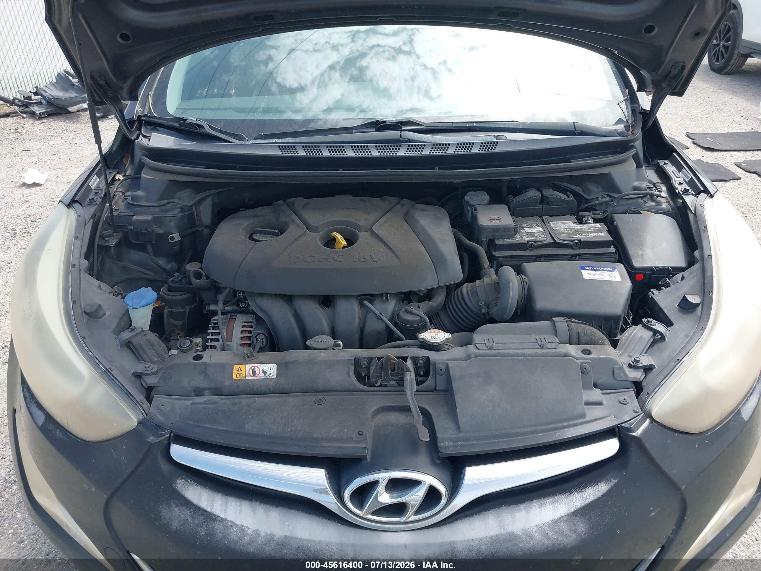 2015 Hyundai Elantra Se Black vin: KMHDH4AEXFU383986