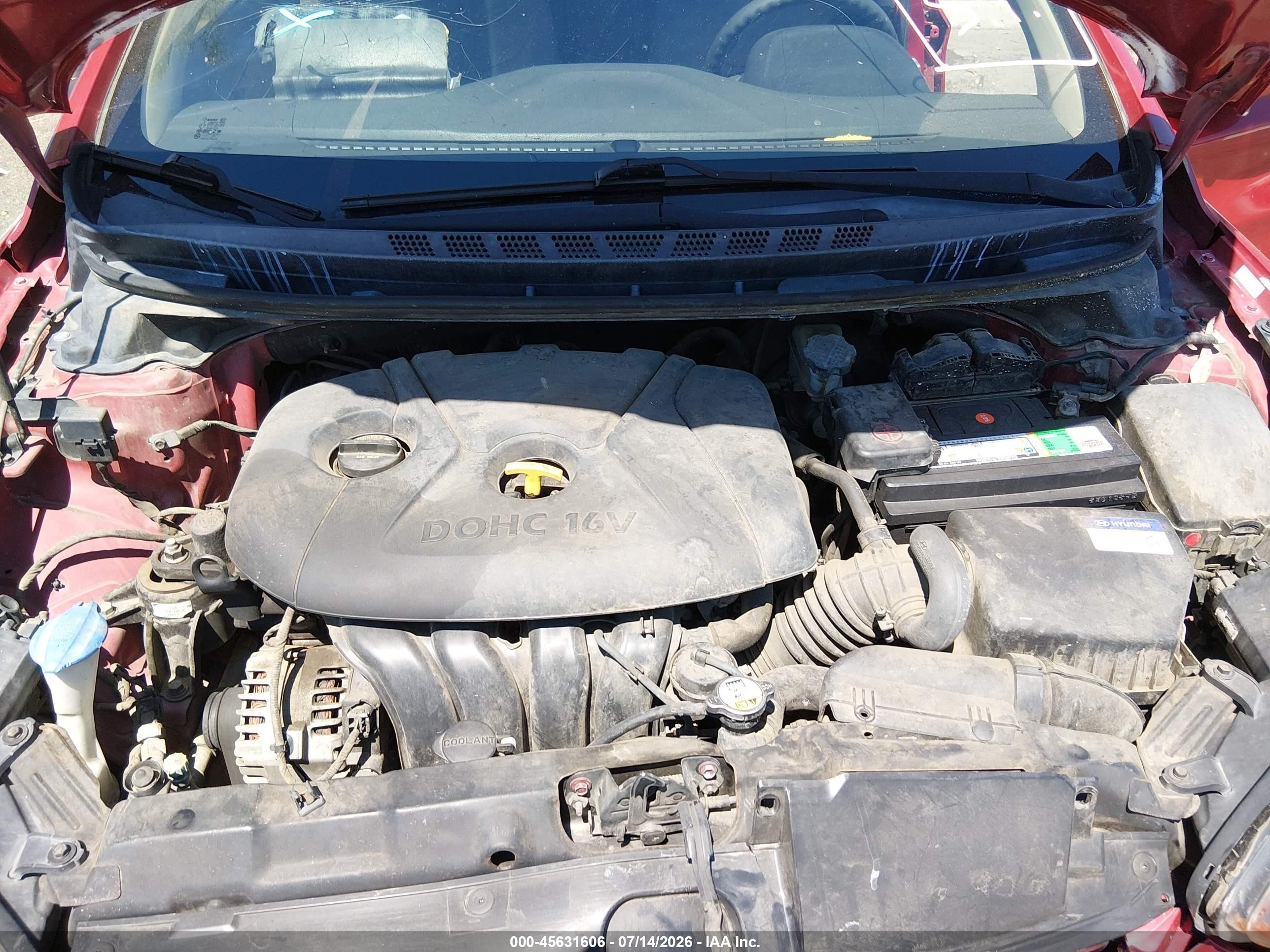 2015 Hyundai Elantra Se Red vin: KMHDH4AEXFU426125