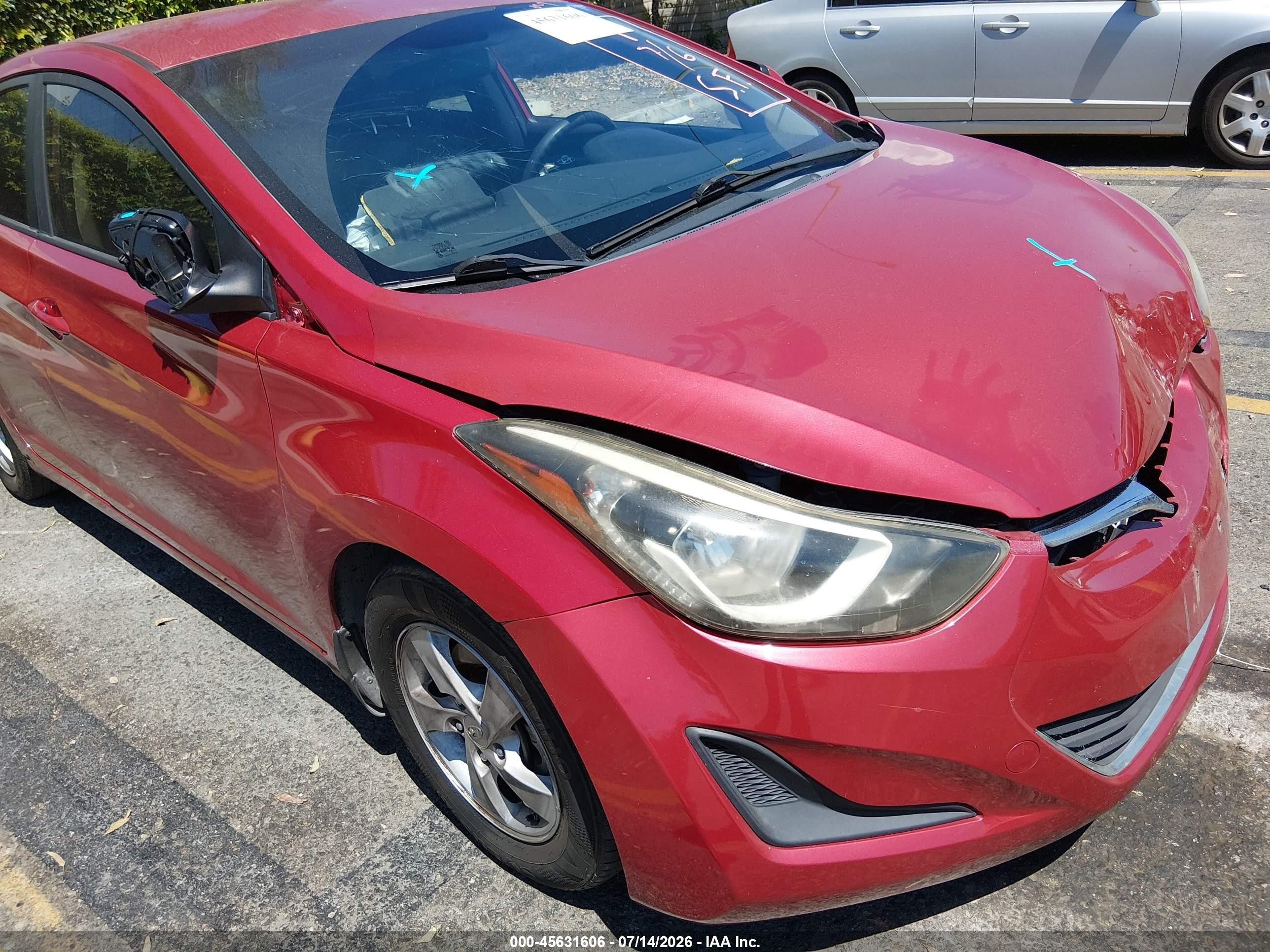 2015 Hyundai Elantra Se Red vin: KMHDH4AEXFU426125