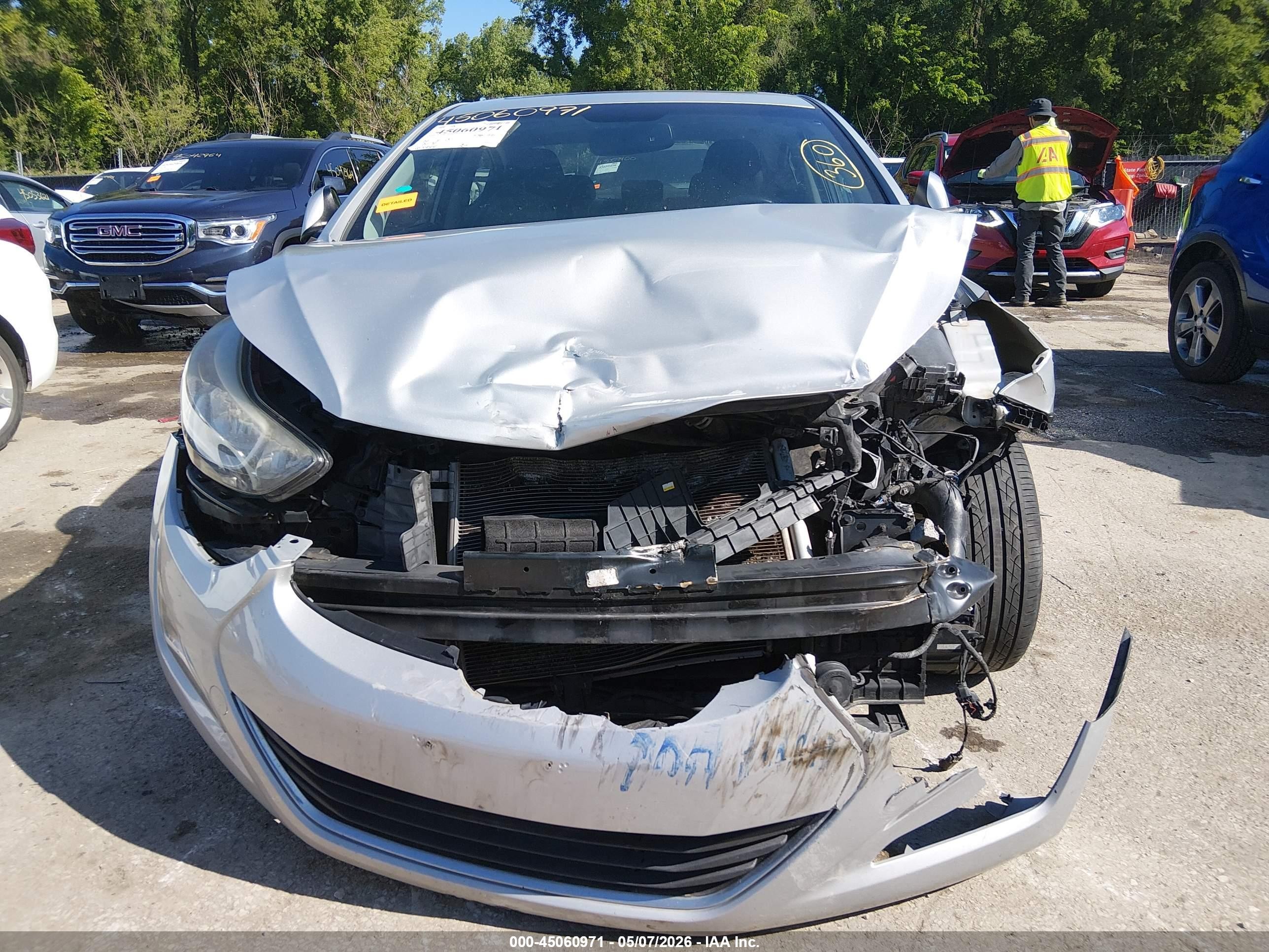 2016 Hyundai Elantra Value Edition Серебряный vin: KMHDH4AEXGU579413