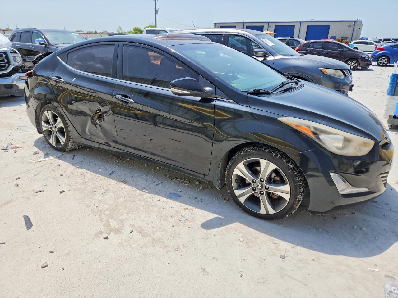 2014 Hyundai Elantra Sport Black vin: KMHDH4AH0EU174684