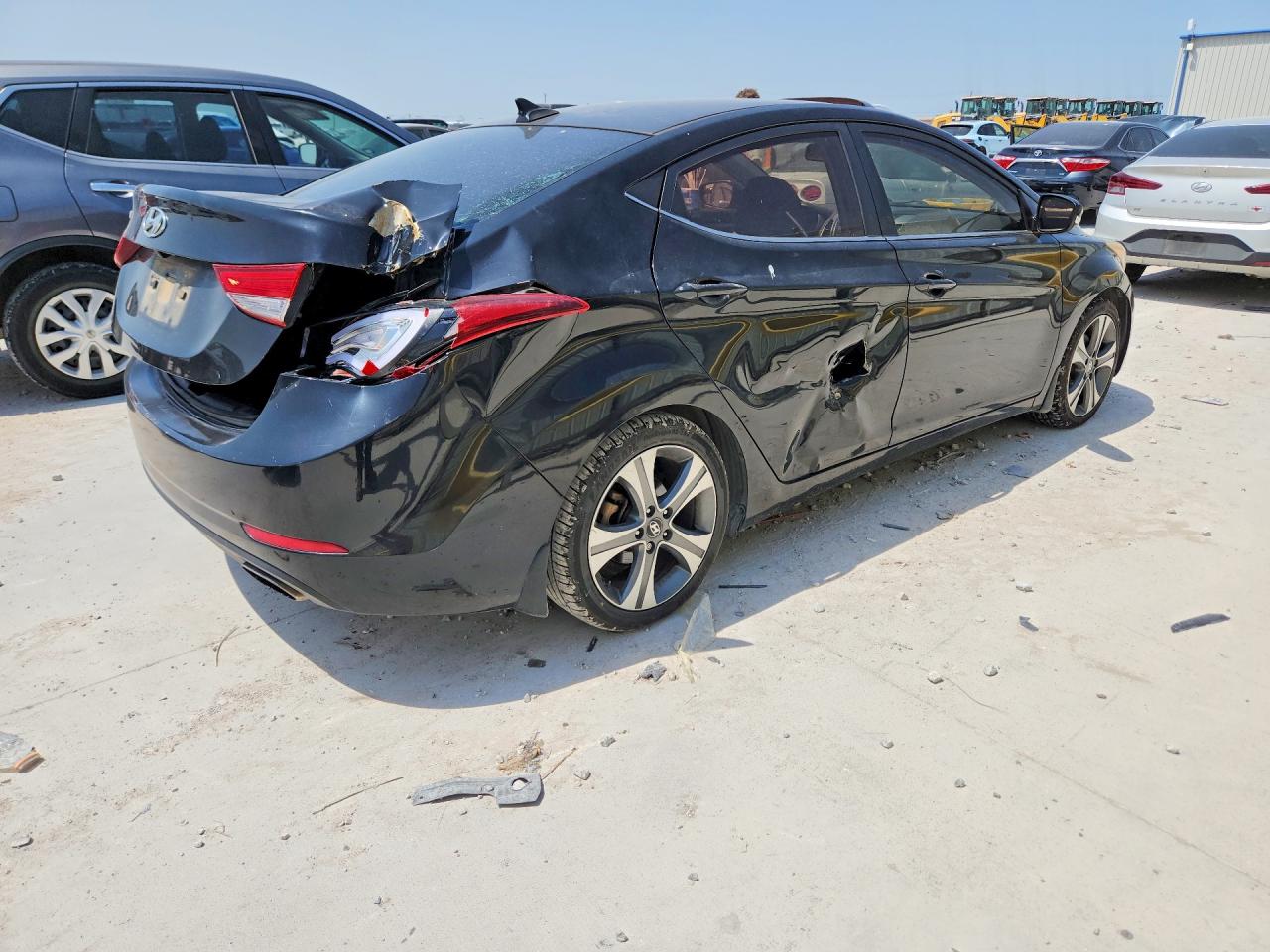 2014 Hyundai Elantra Sport Black vin: KMHDH4AH0EU174684