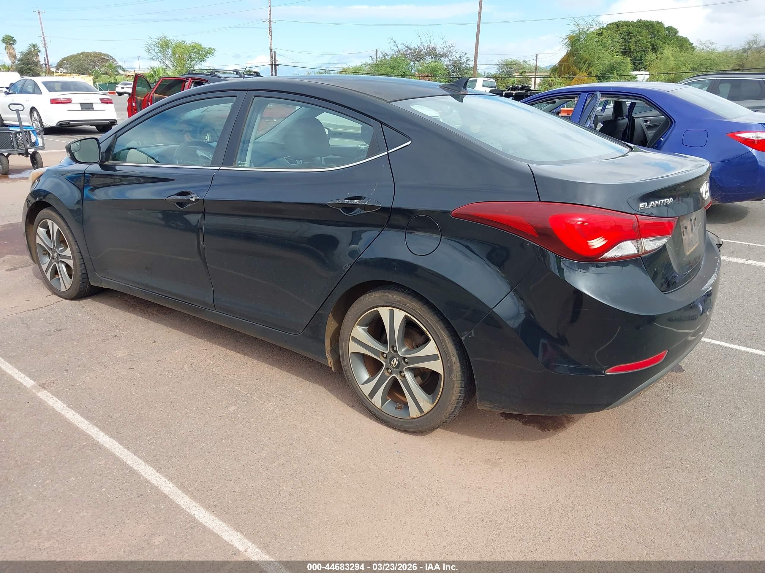 2015 Hyundai Elantra Sport Черный vin: KMHDH4AH0FU324004