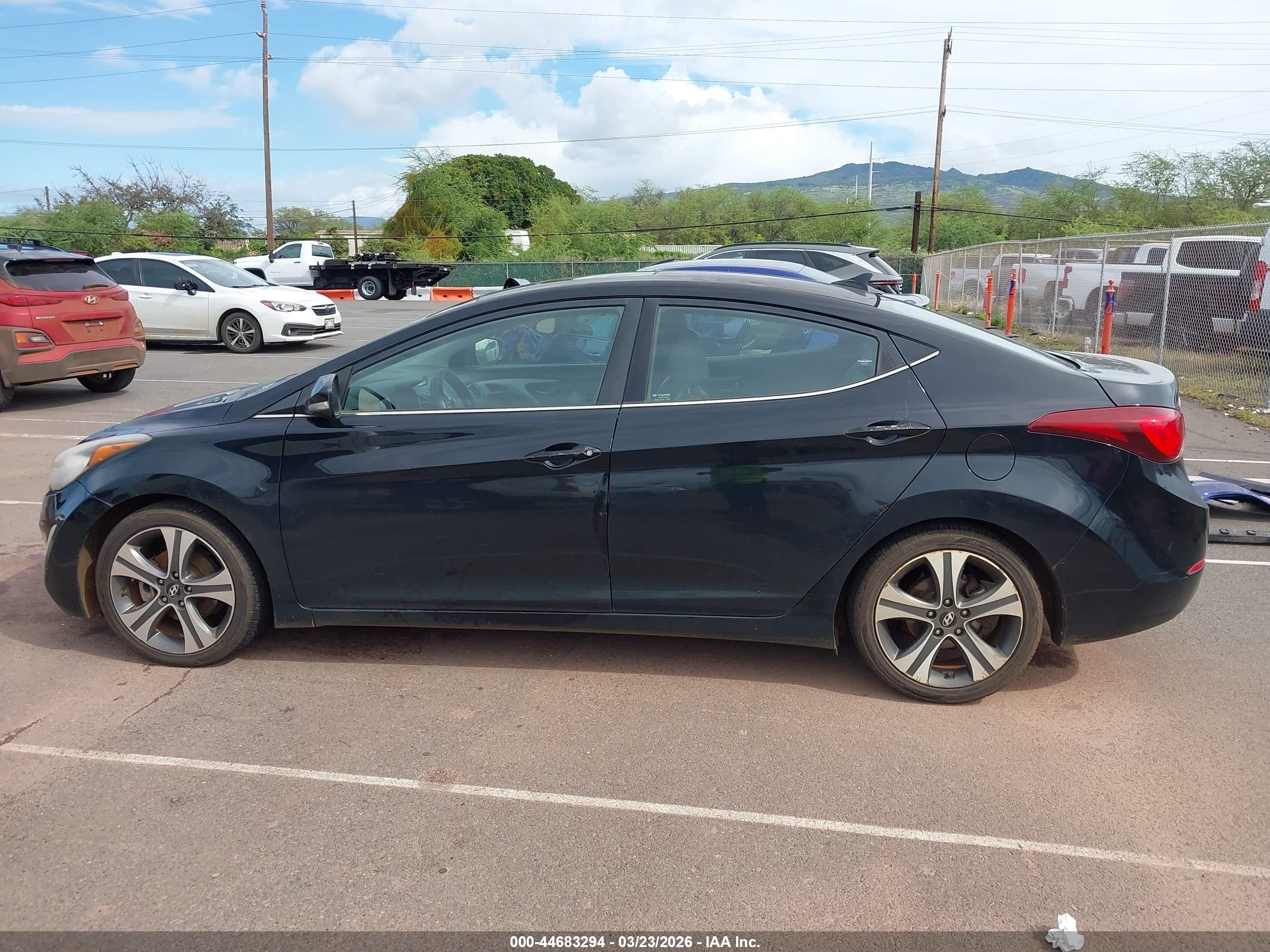 2015 Hyundai Elantra Sport Черный vin: KMHDH4AH0FU324004