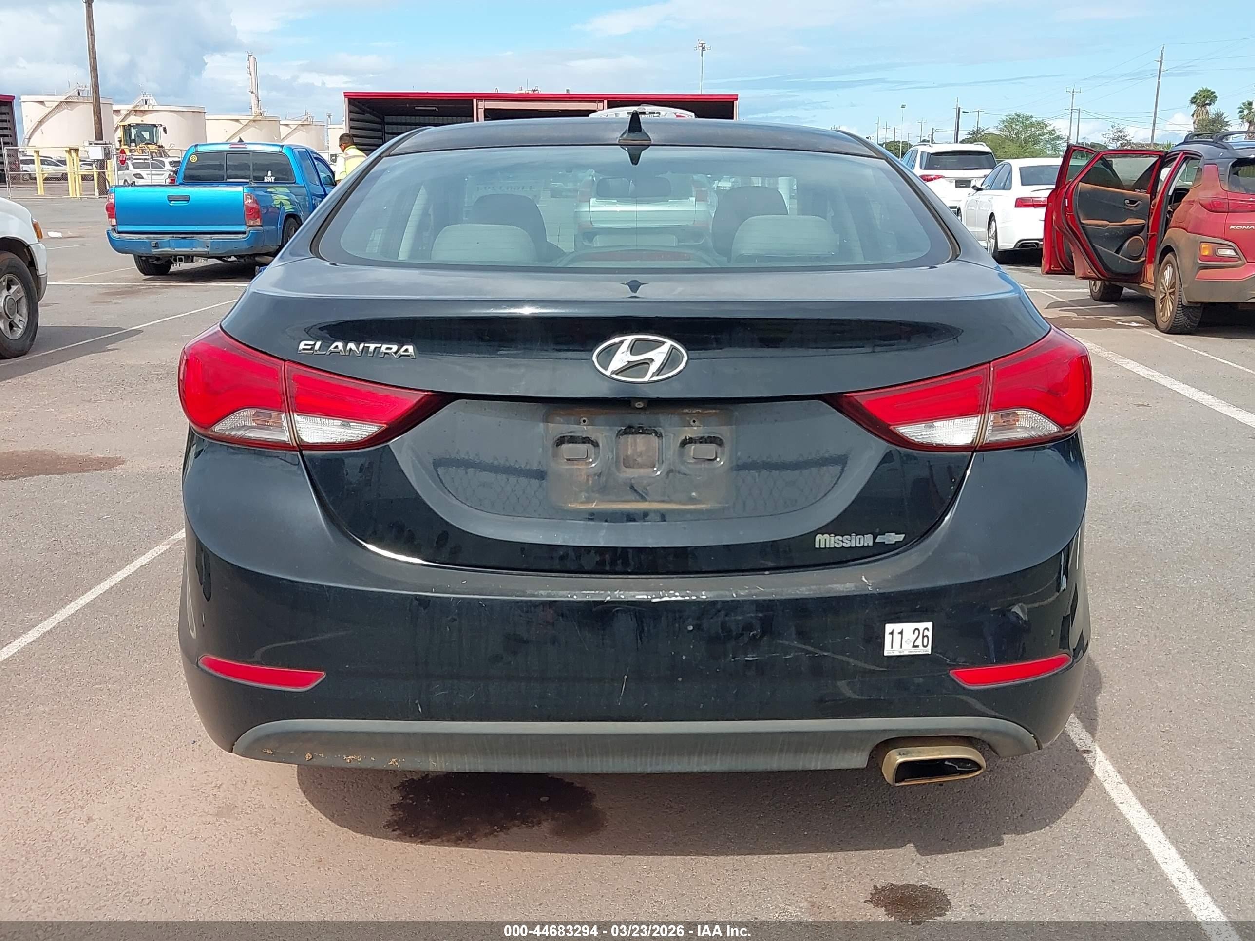 2015 Hyundai Elantra Sport Черный vin: KMHDH4AH0FU324004