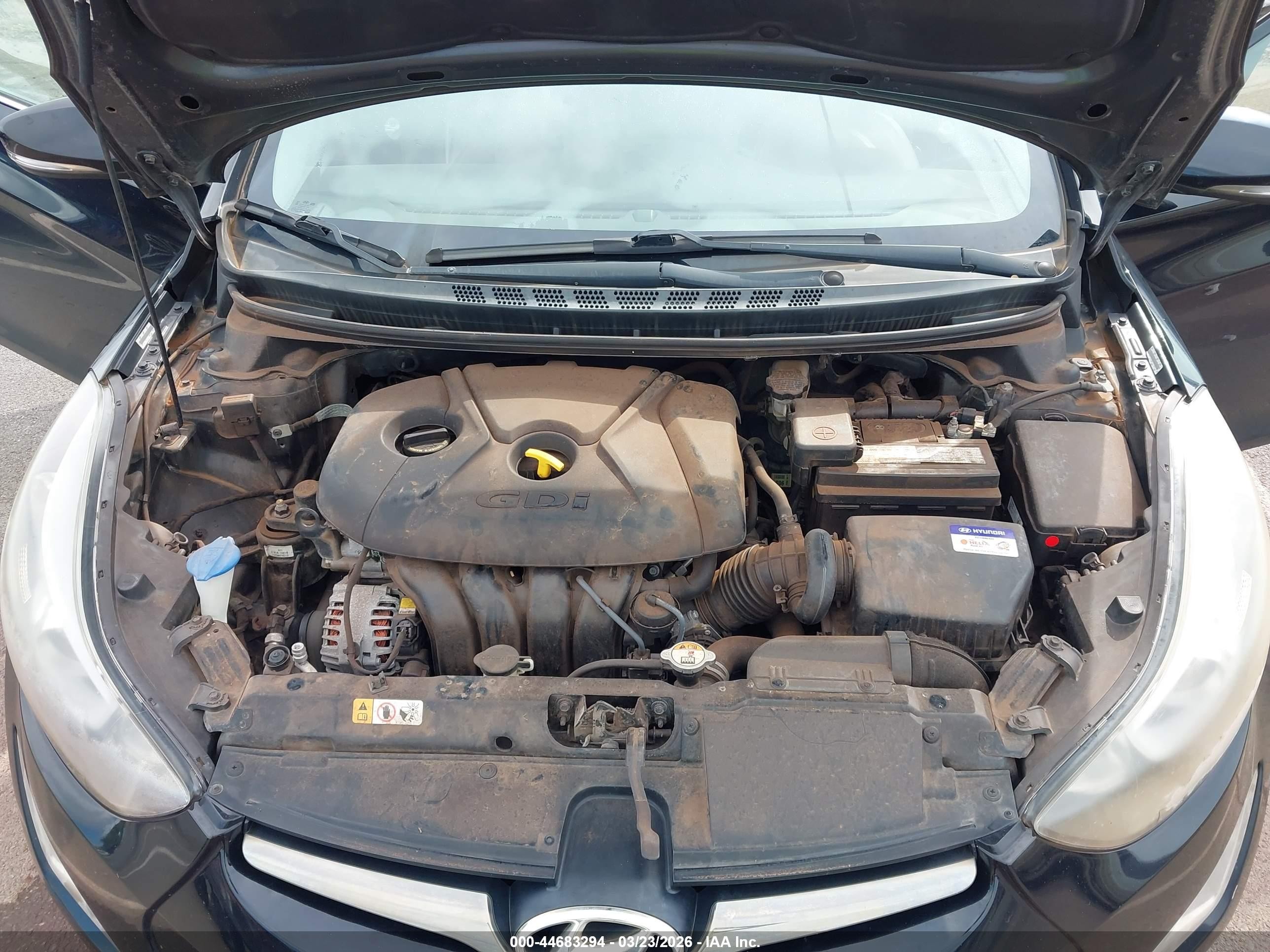 2015 Hyundai Elantra Sport Черный vin: KMHDH4AH0FU324004